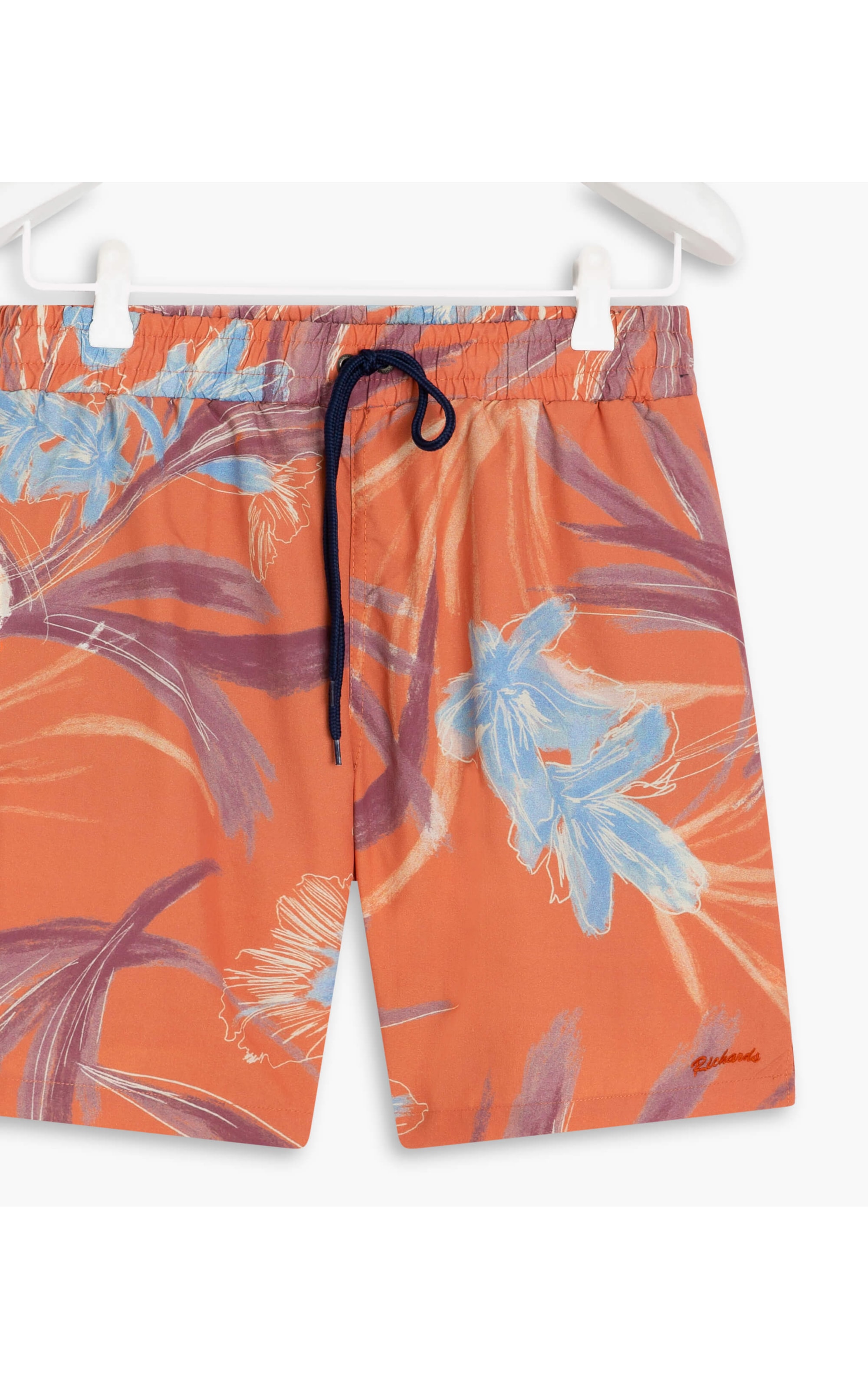Short Praia Estampa Garden Lines Laranja