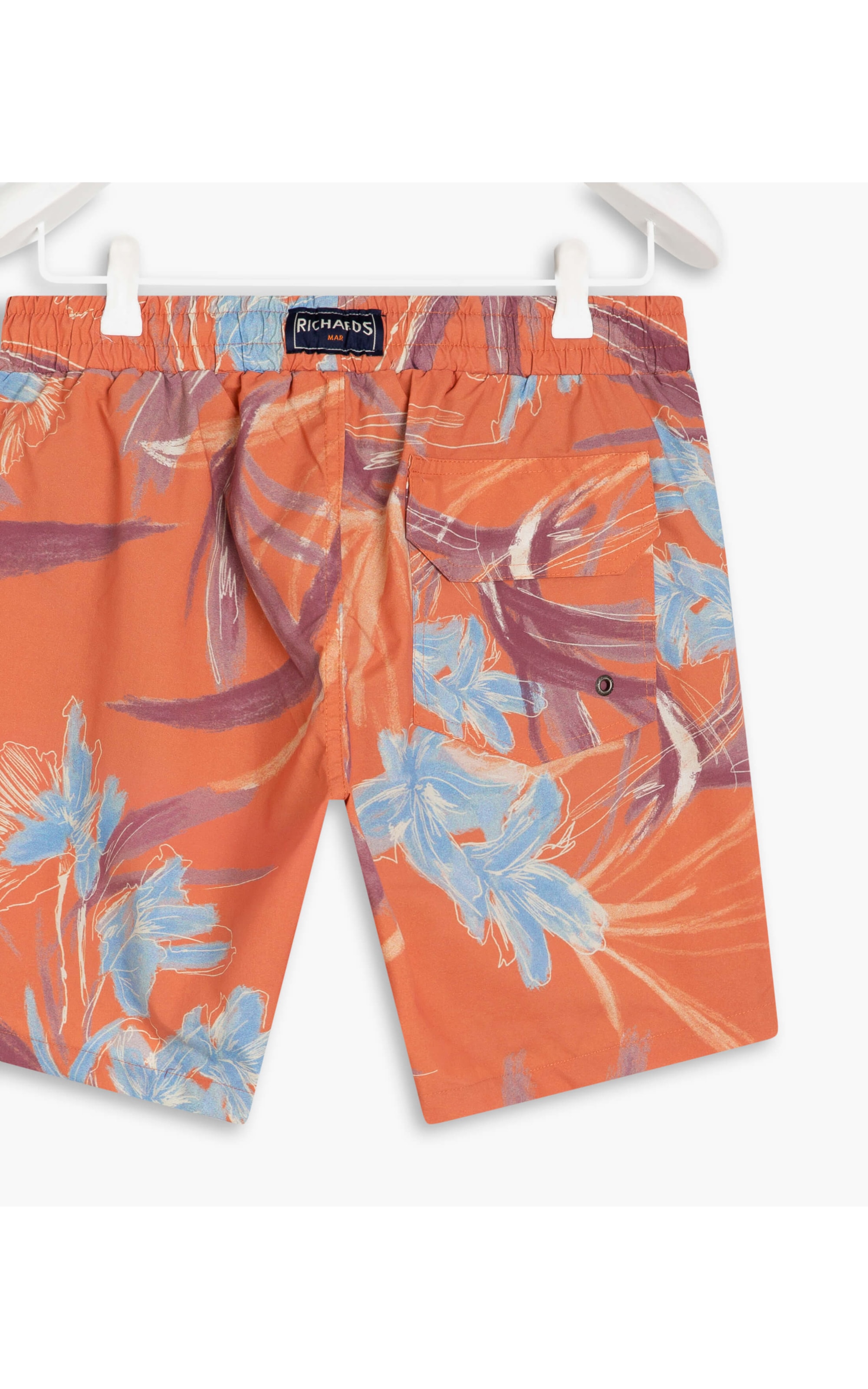 Short Praia Estampa Garden Lines Laranja
