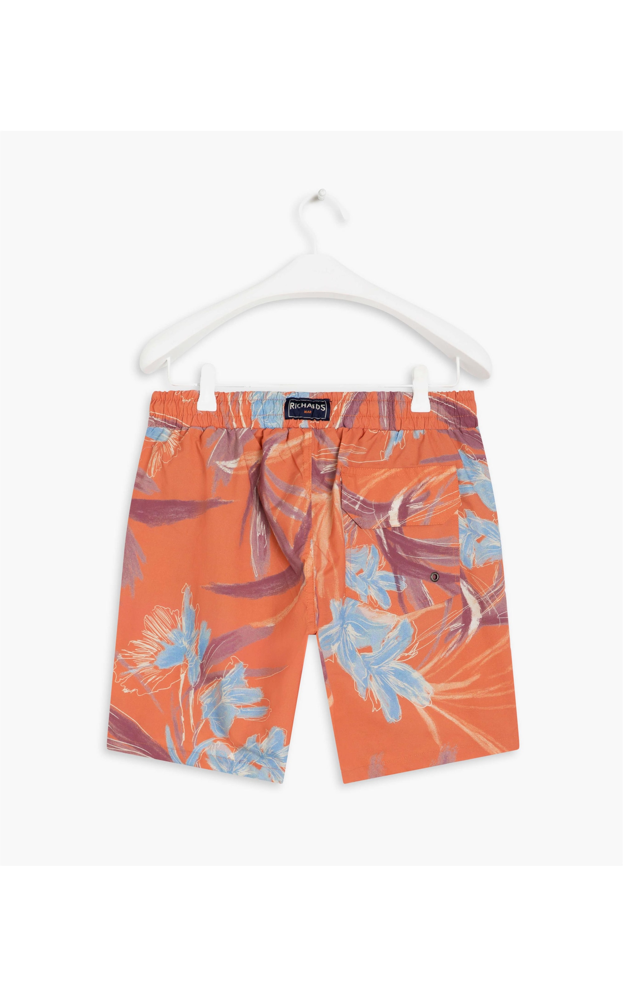 Short Praia Estampa Garden Lines Laranja