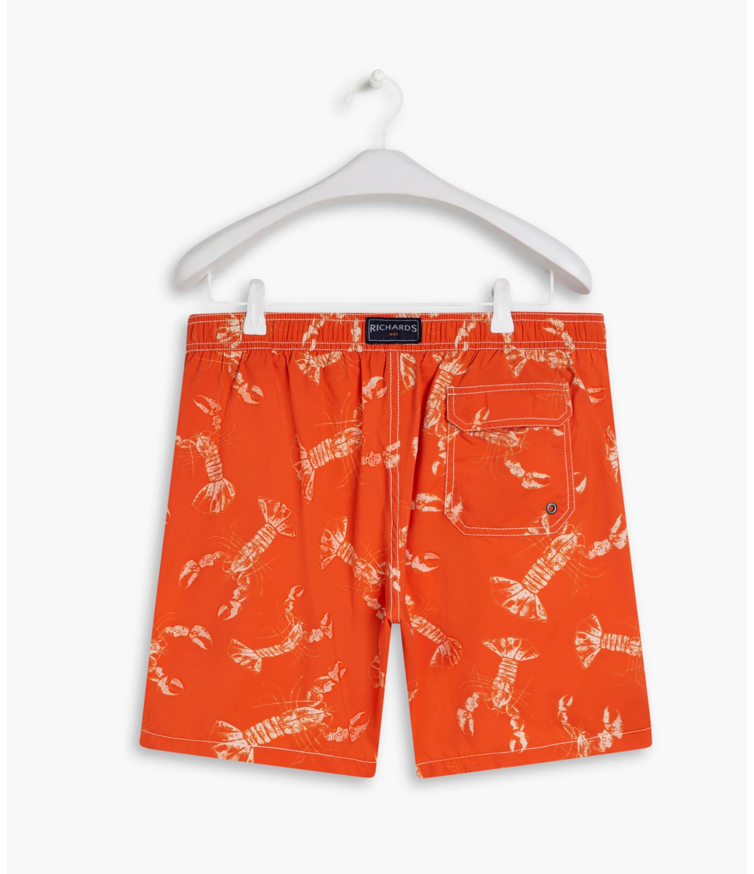 Short Praia Estampa Lobster Laranja