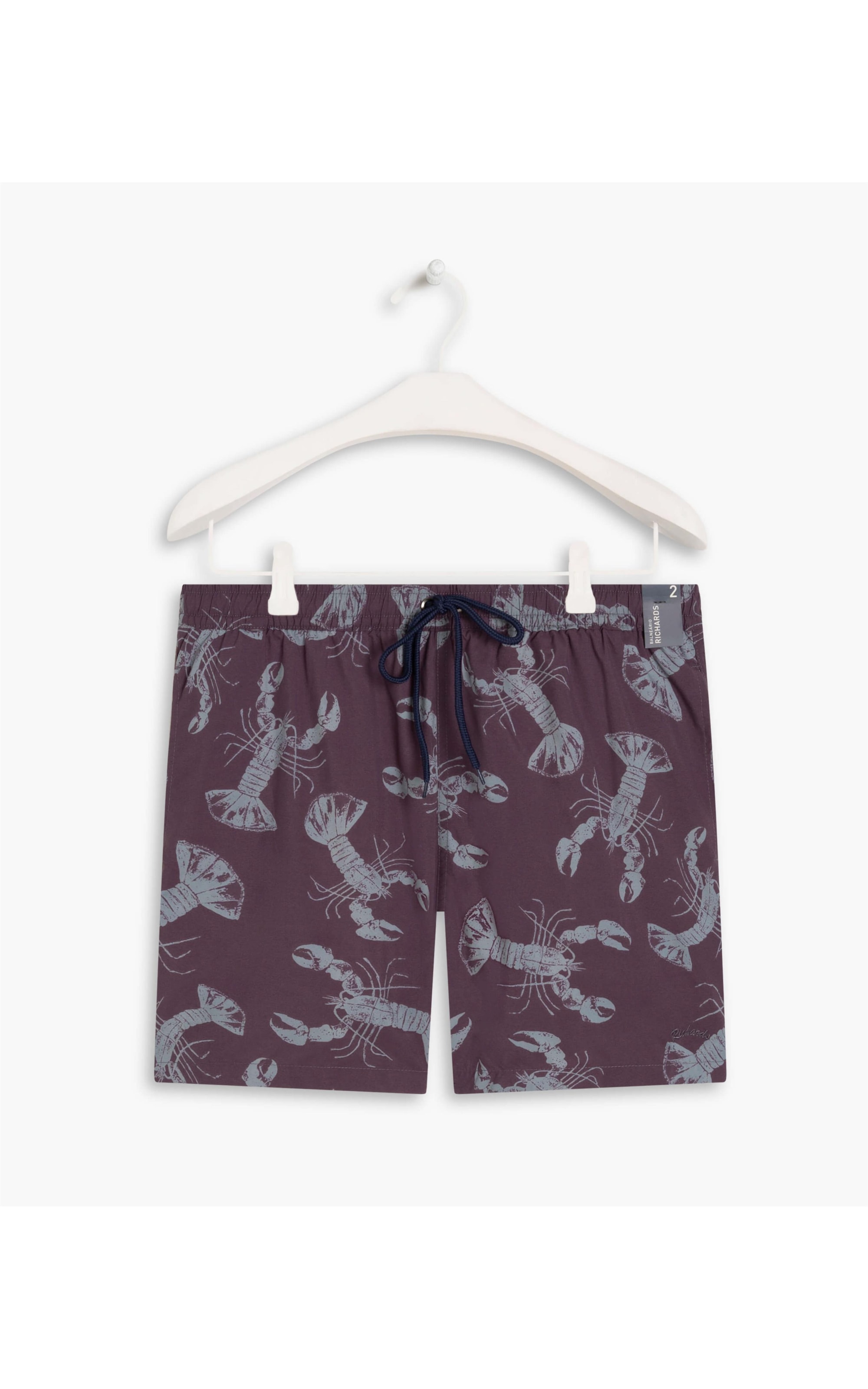 Short Praia Estampa Lobster Marinho