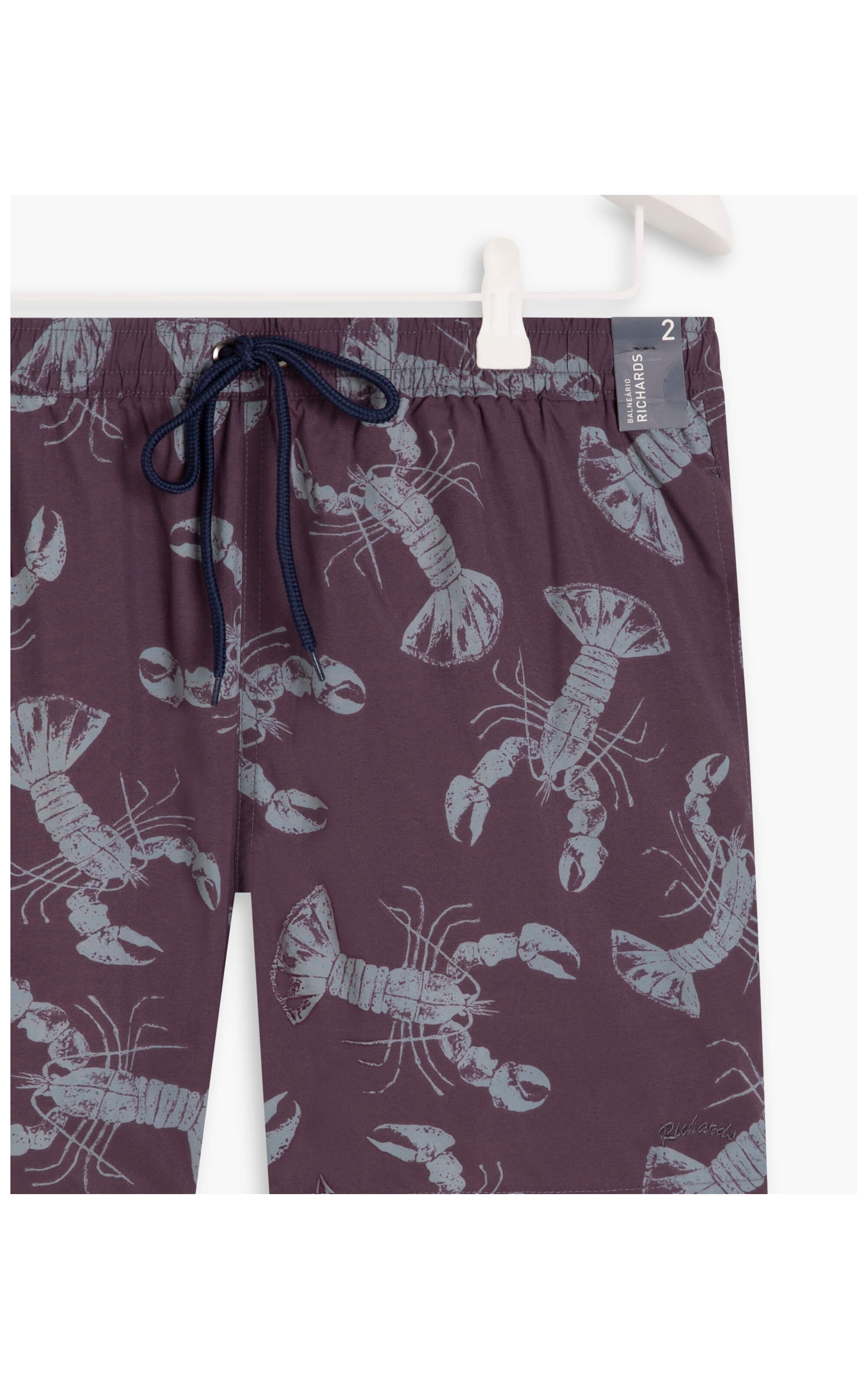 Short Praia Estampa Lobster Marinho