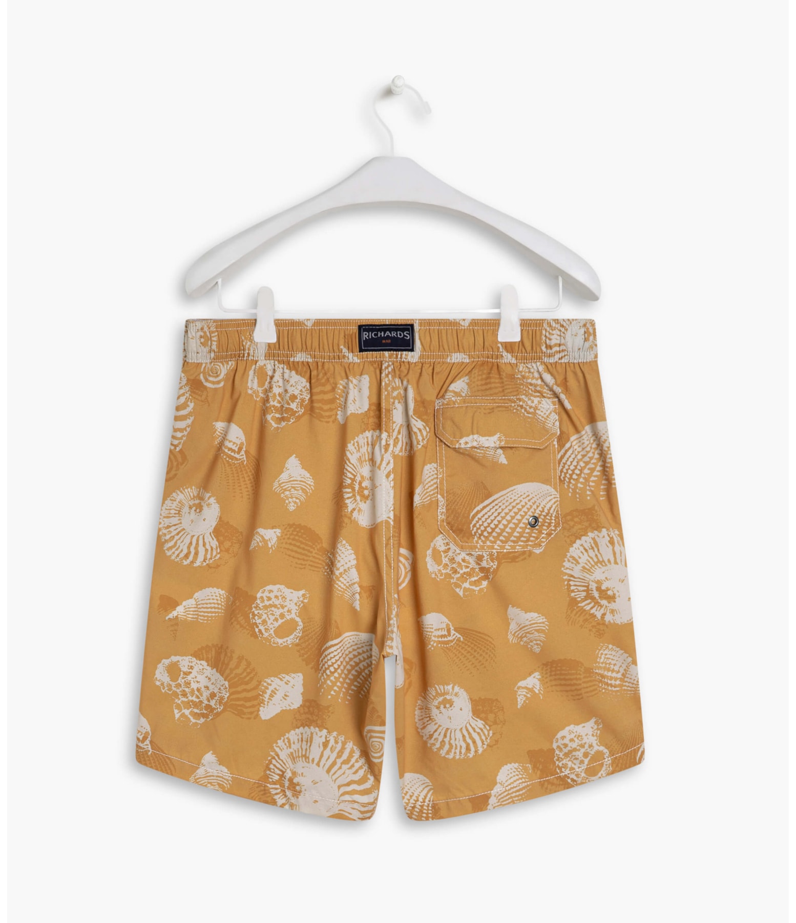 Short Praia Estampa Shell  Amarelo