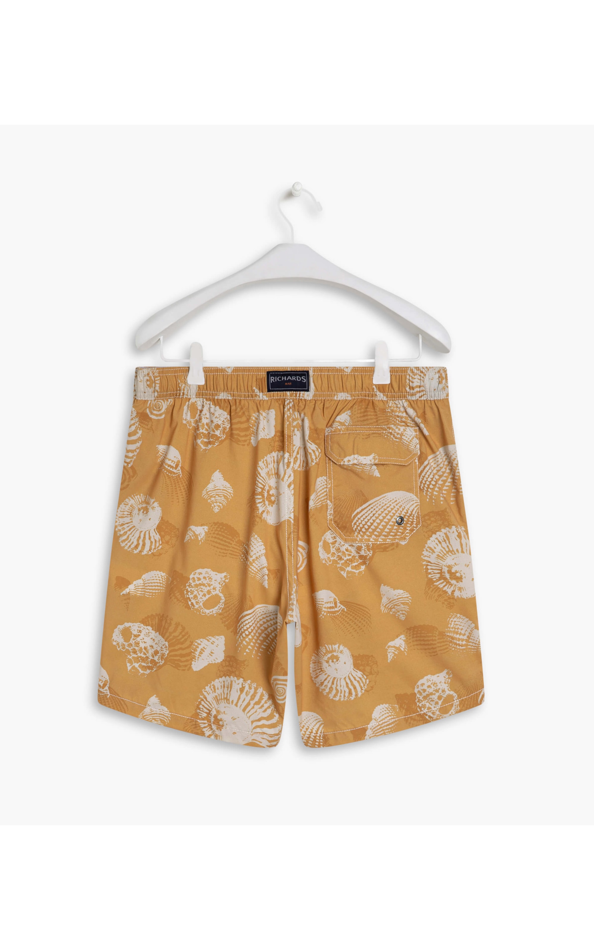 Short Praia Estampa Shell  Amarelo