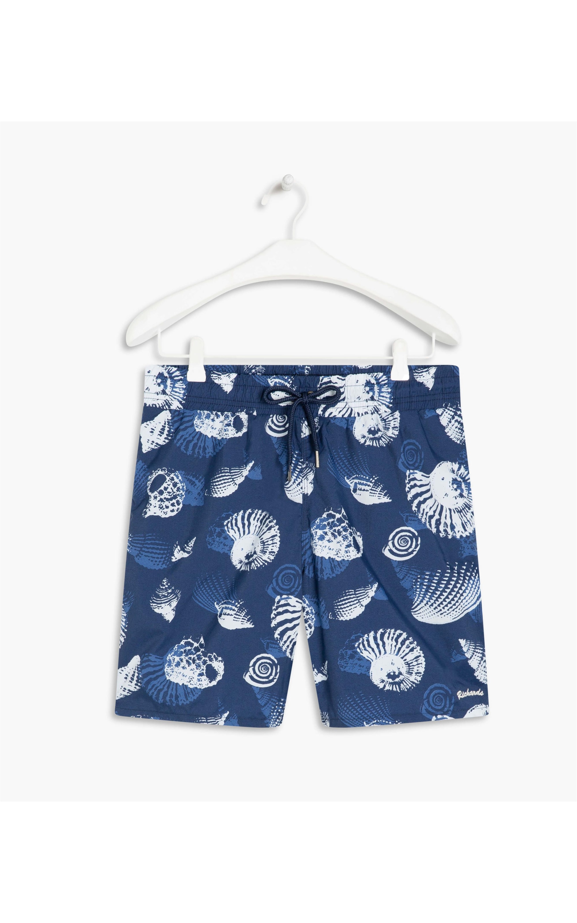 Short Praia Estampa Shell Marinho