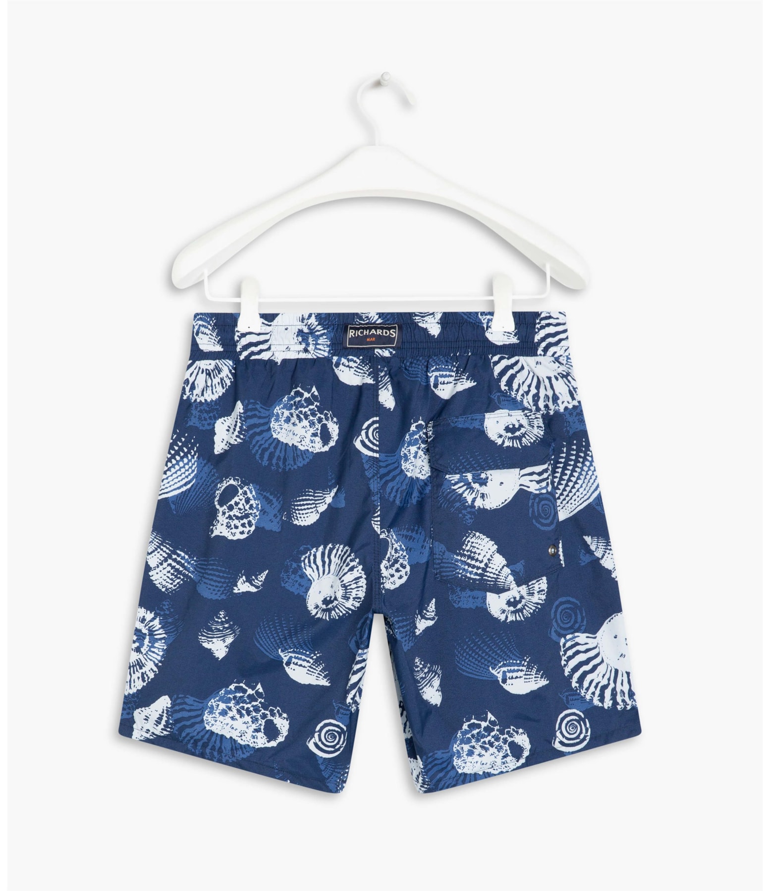 Short Praia Estampa Shell Marinho