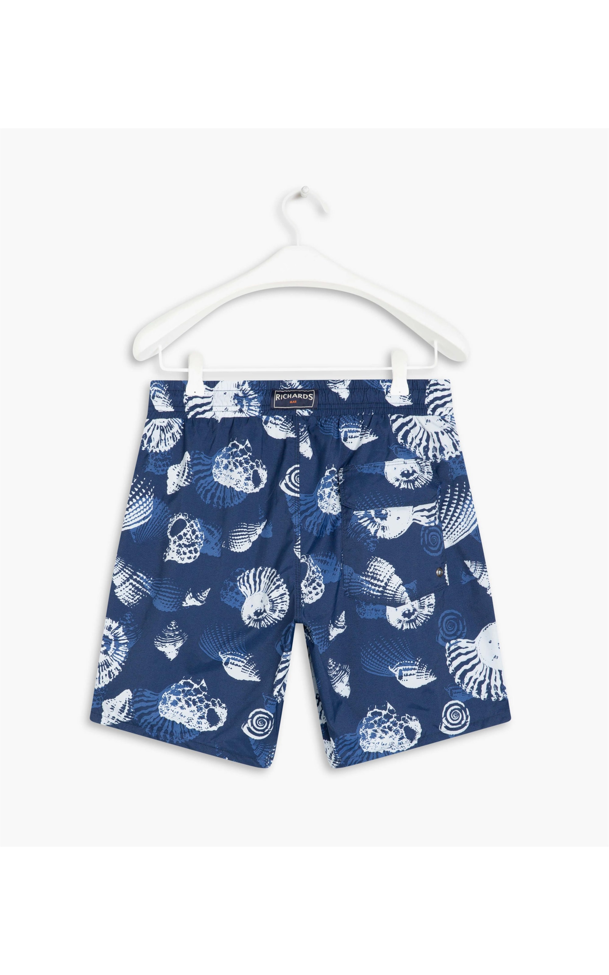 Short Praia Estampa Shell Marinho