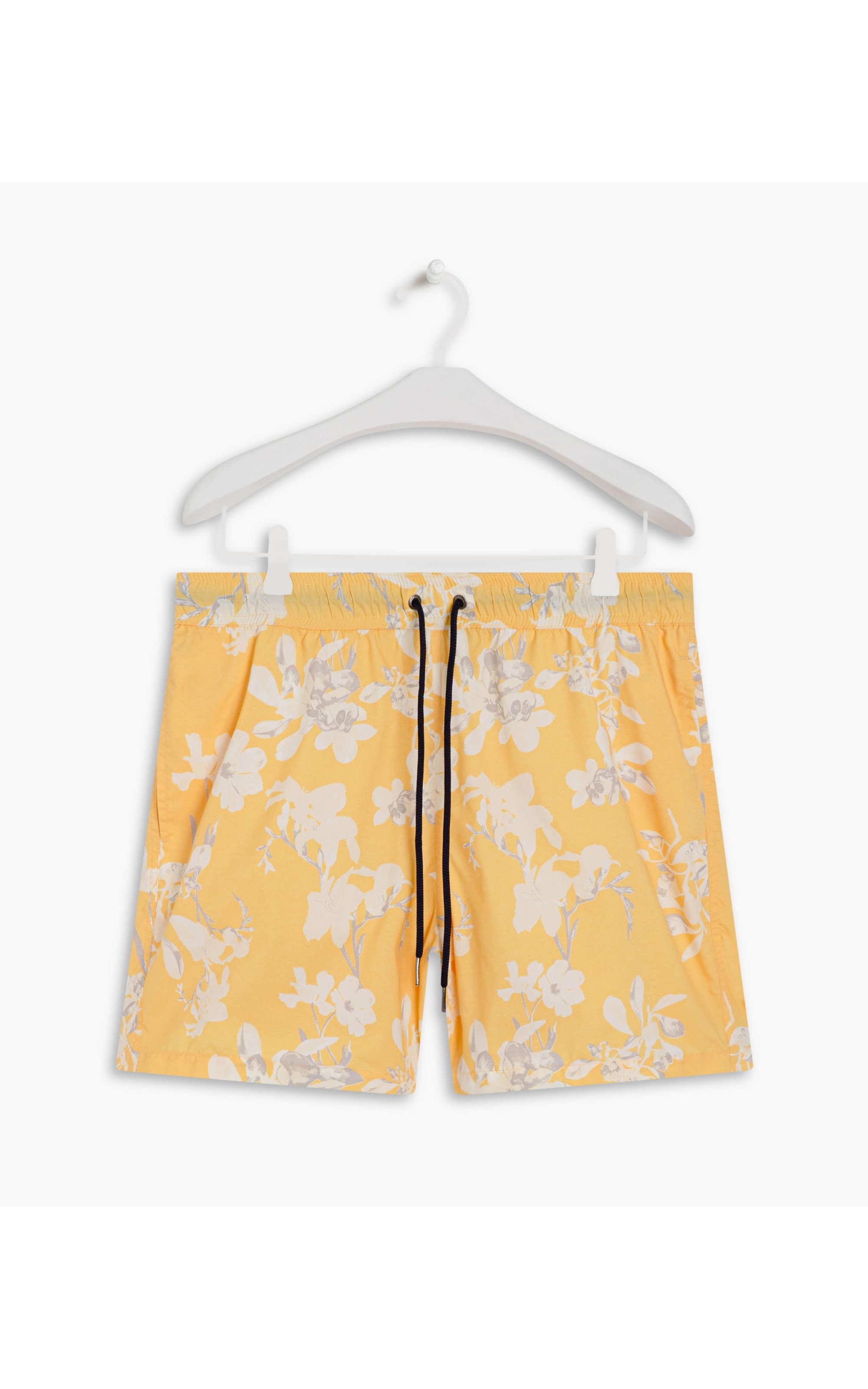 Short Praia Floral Rabiscos Marinho