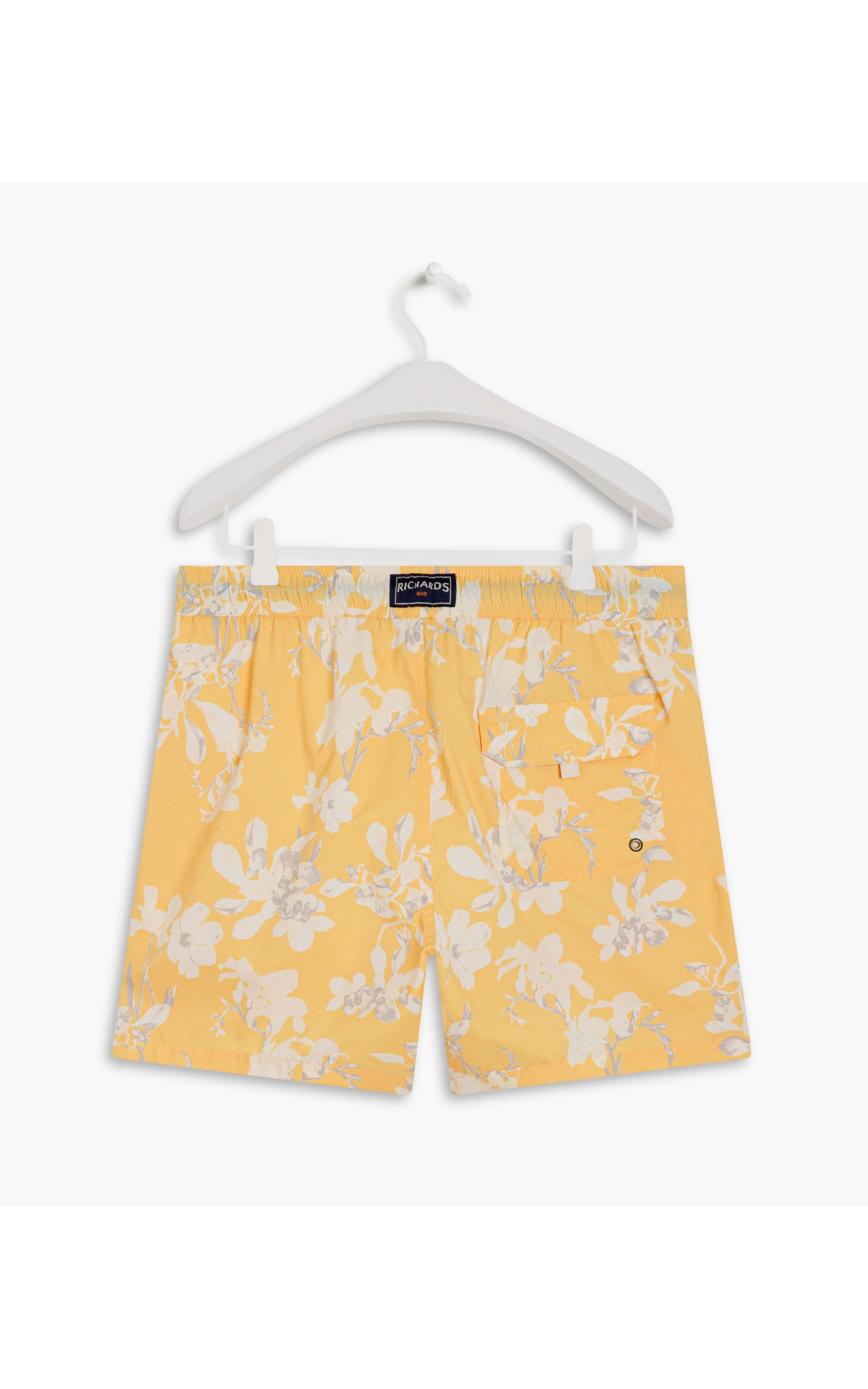 Short Praia Floral Rabiscos Marinho