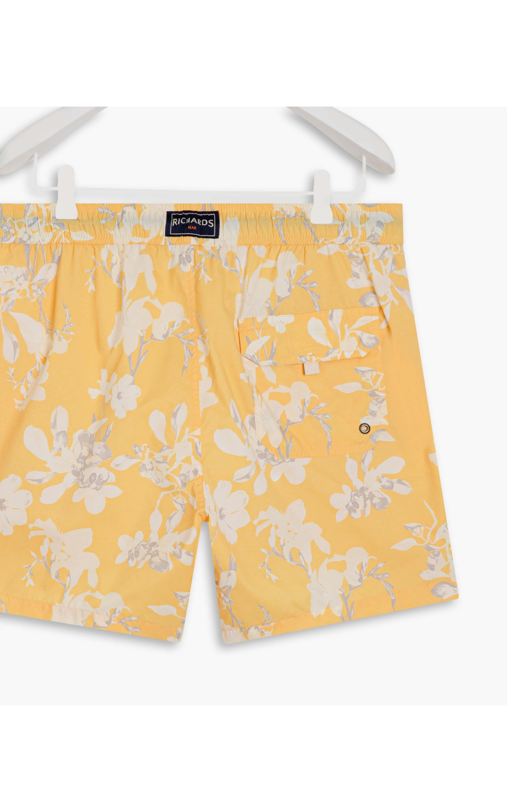Short Praia Floral Rabiscos Marinho