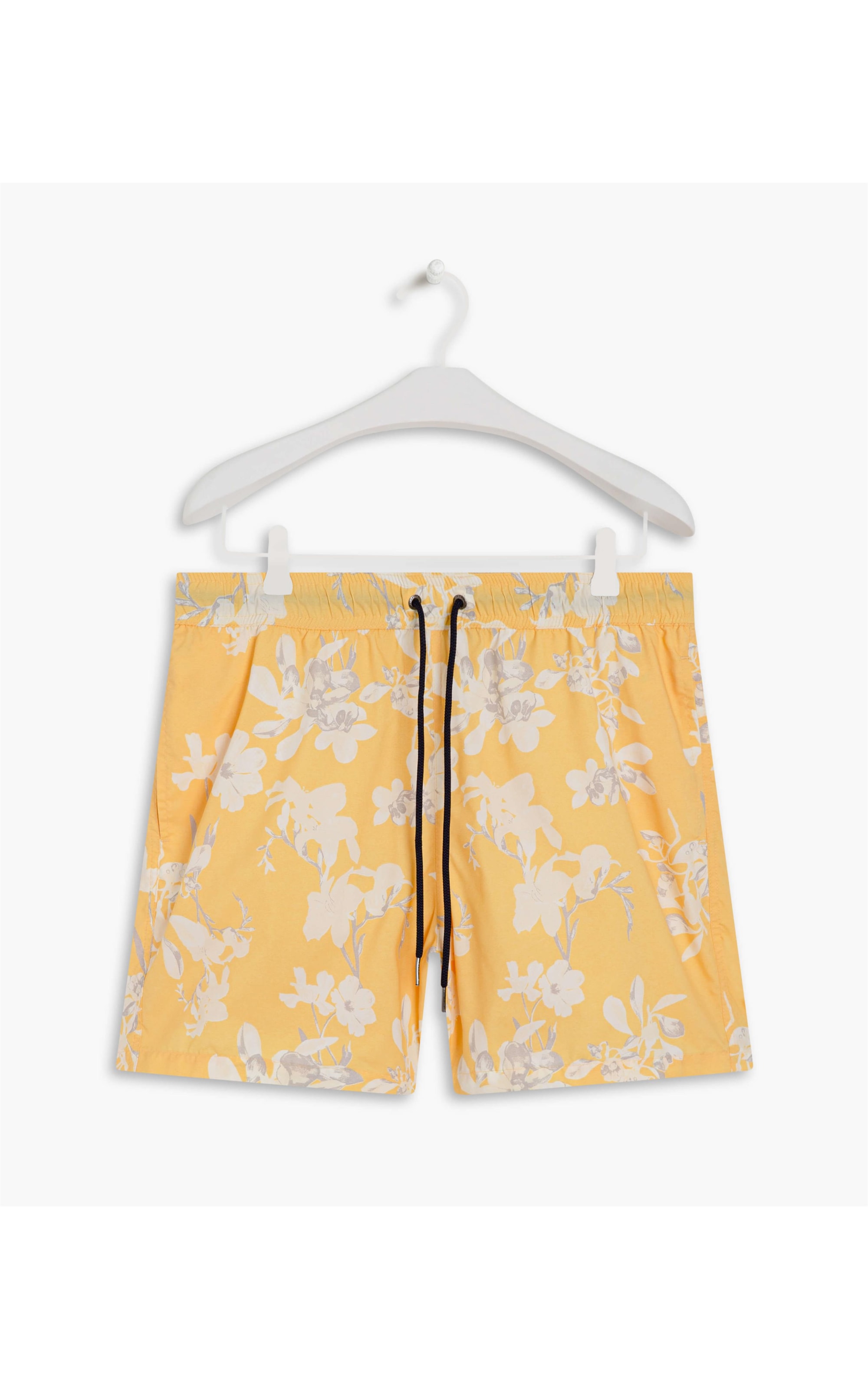 Short Praia Floral Rabiscos Marinho