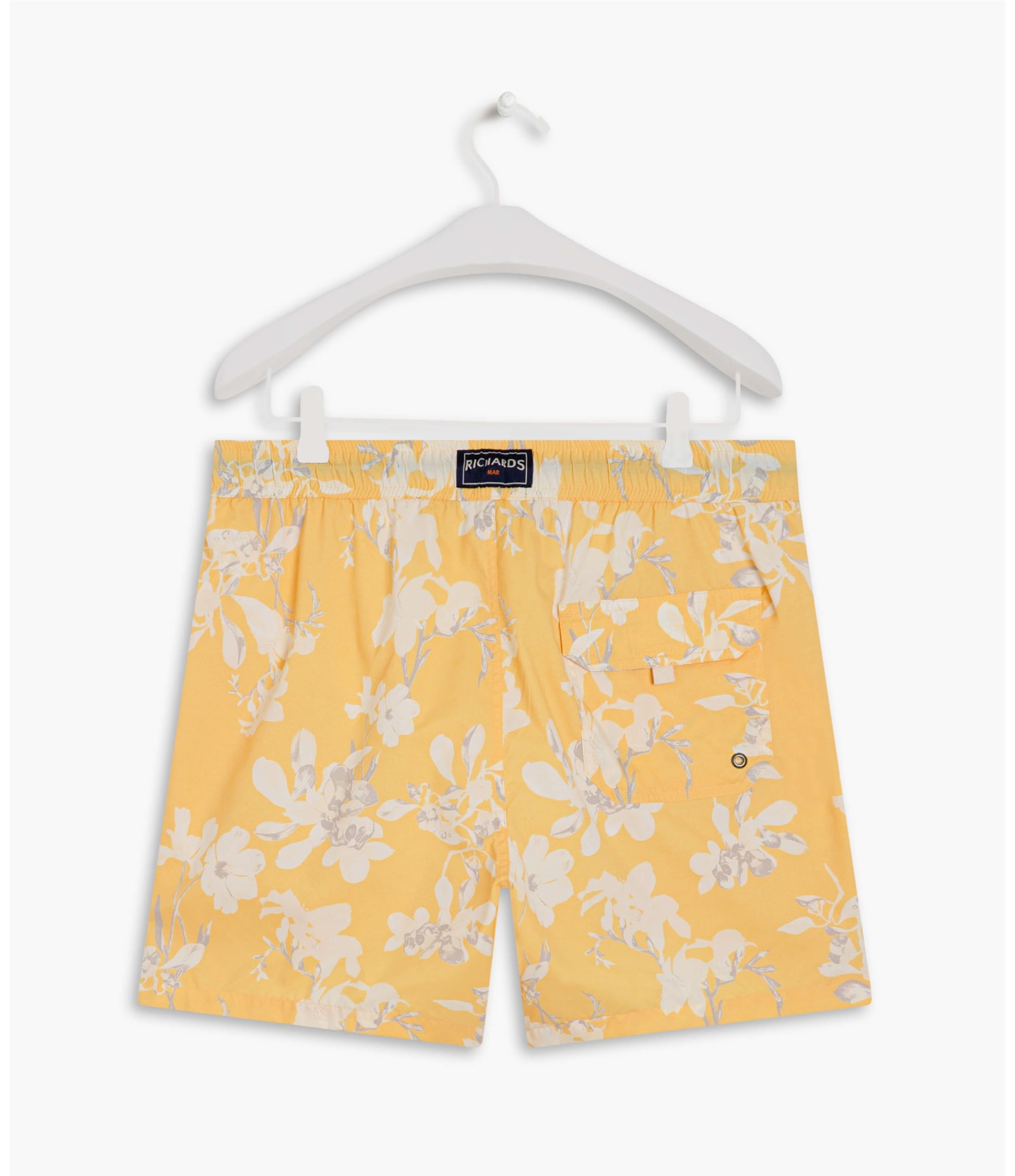 Short Praia Floral Rabiscos Marinho