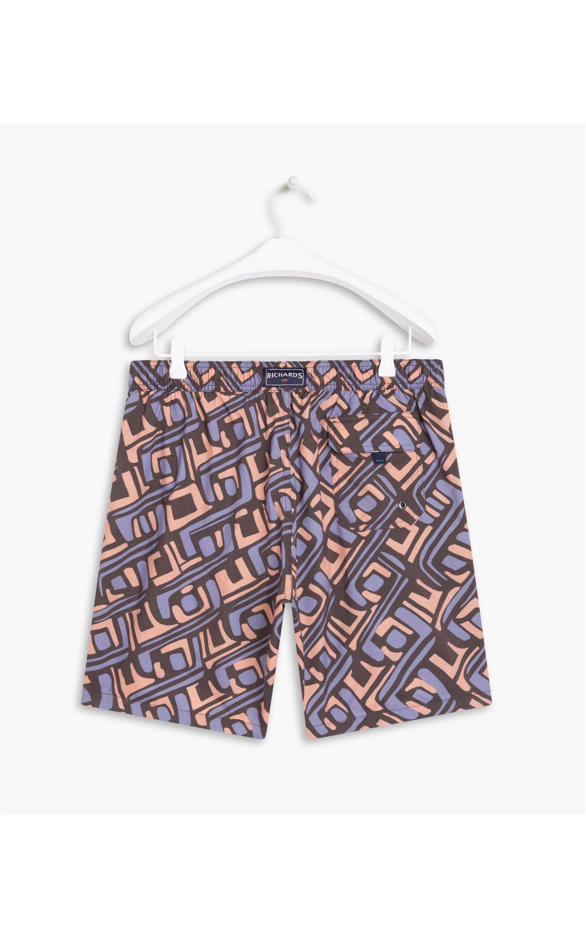 Short Praia Geo Tribal Melancia
