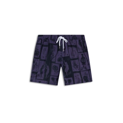 Short Praia Grécia Old Purple