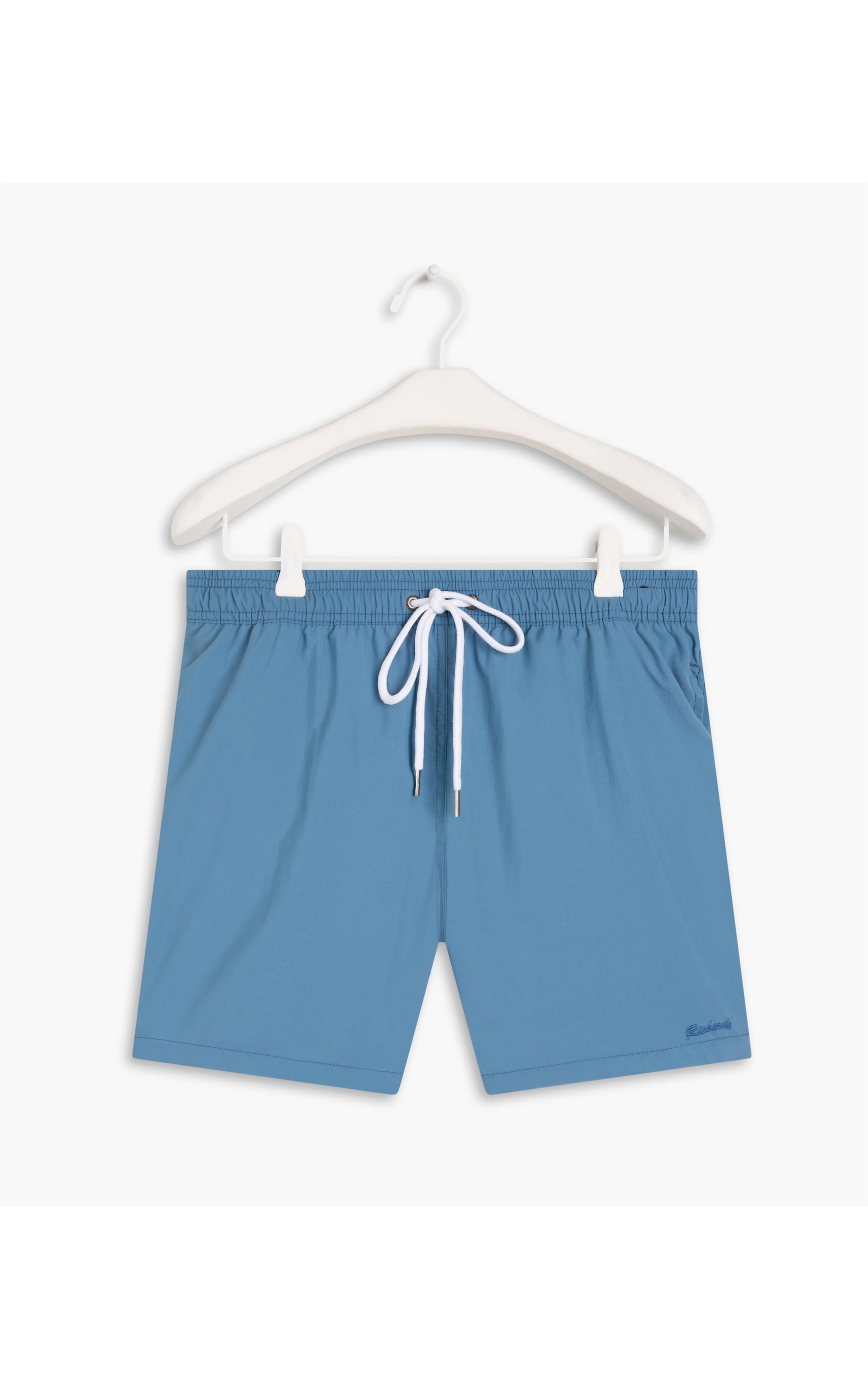 Short Praia Liso Azul Claro