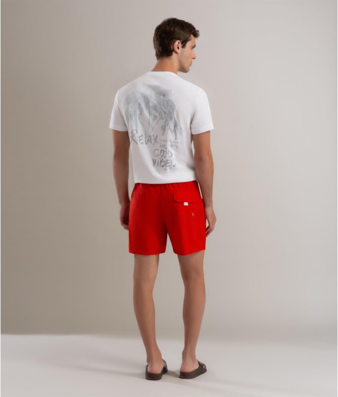 Short Praia Liso Biarritz Laranja