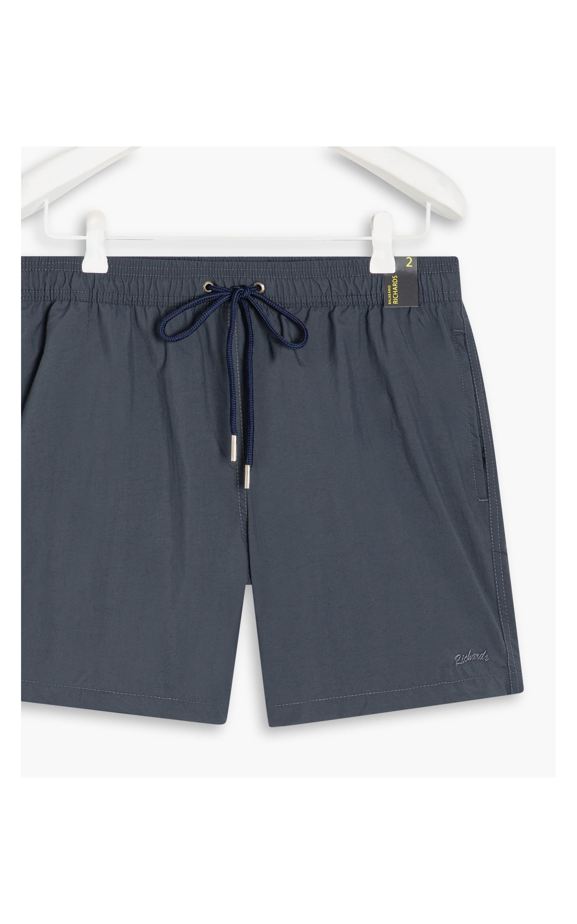 Short Praia Liso Cinza Claro