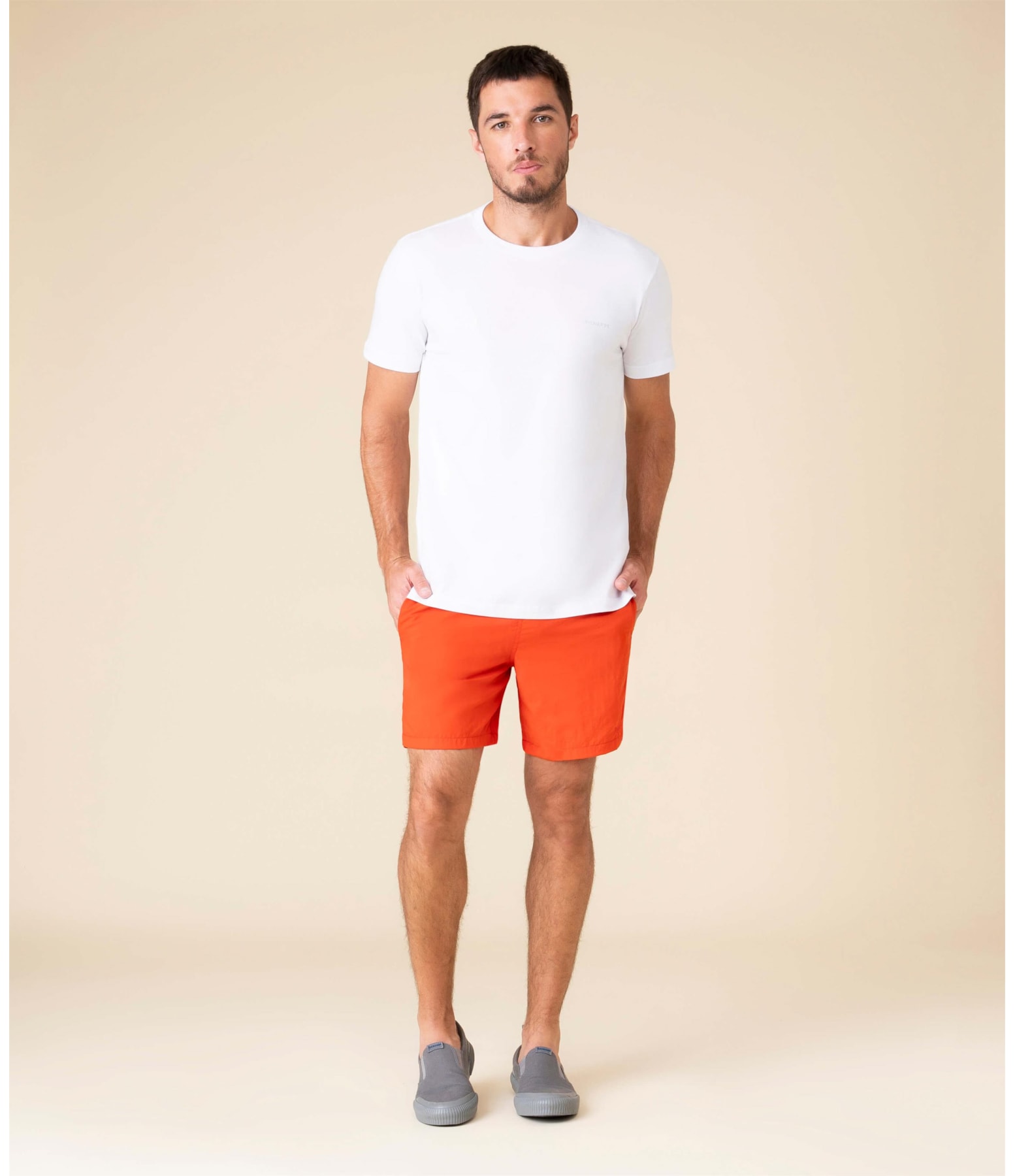 Short Praia Liso Laranja