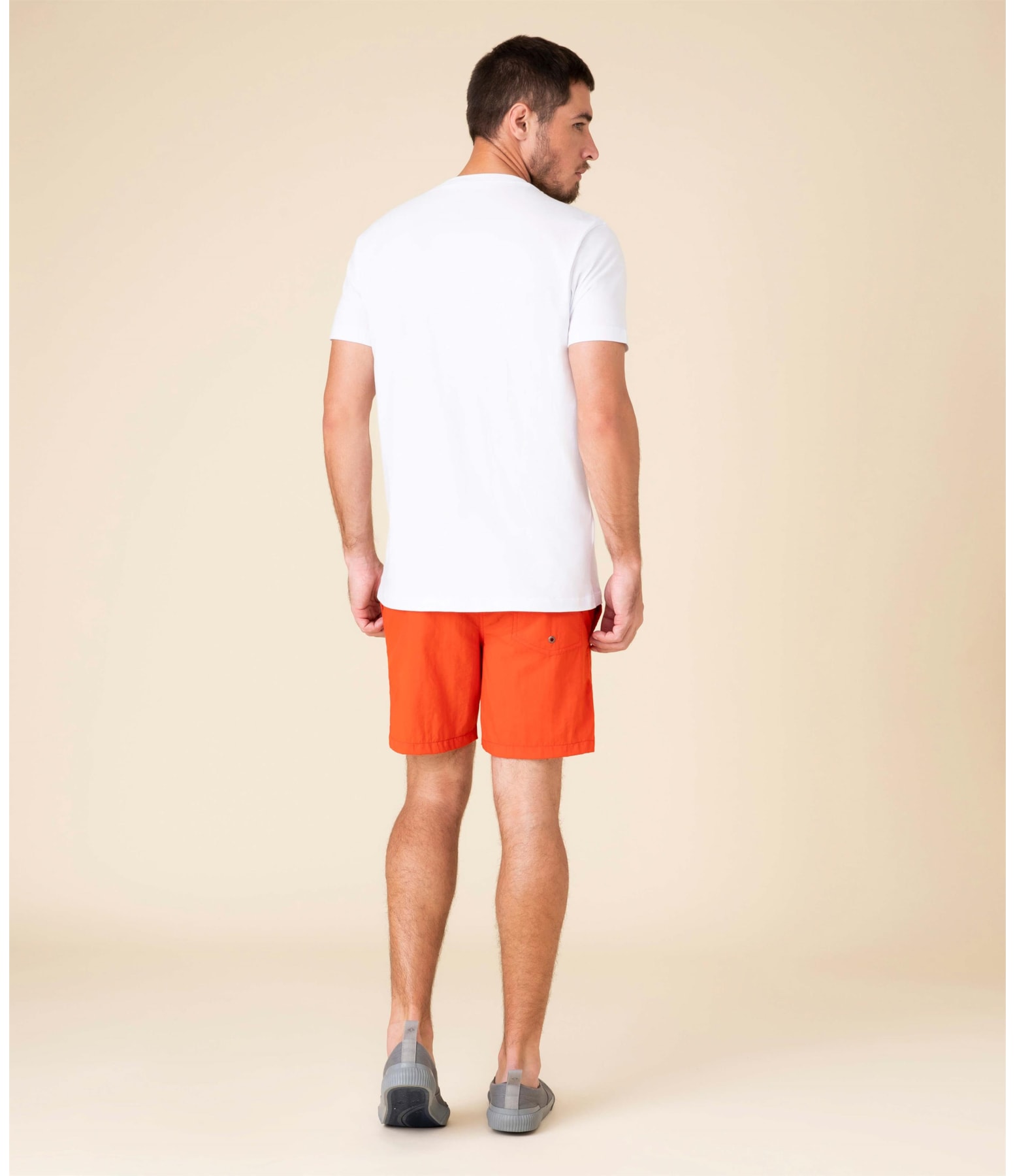 Short Praia Liso Laranja