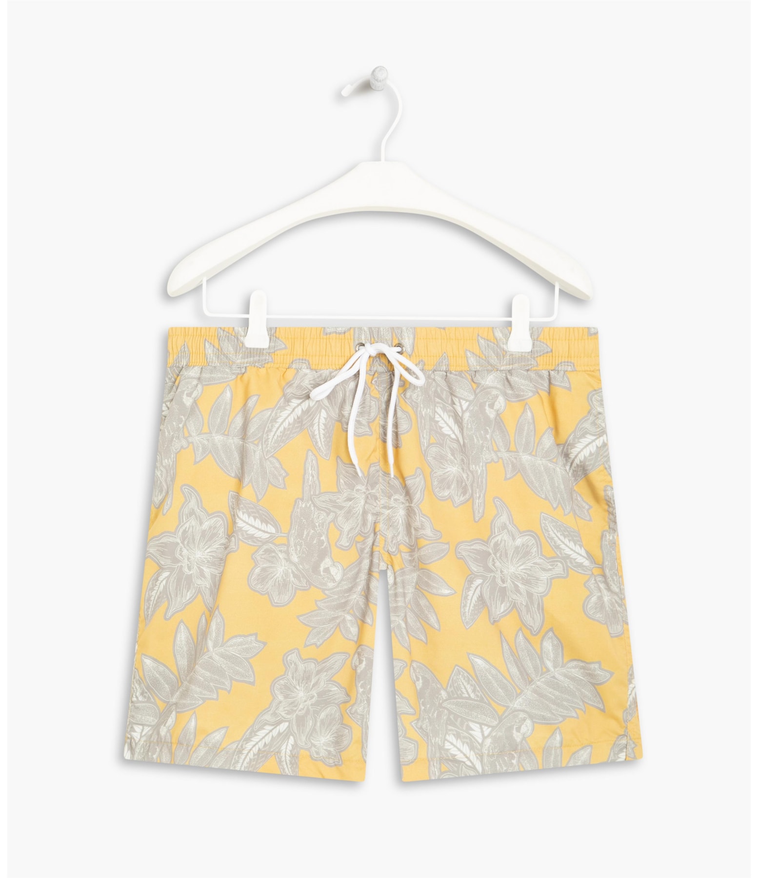 Short Praia Macaw Amarelo