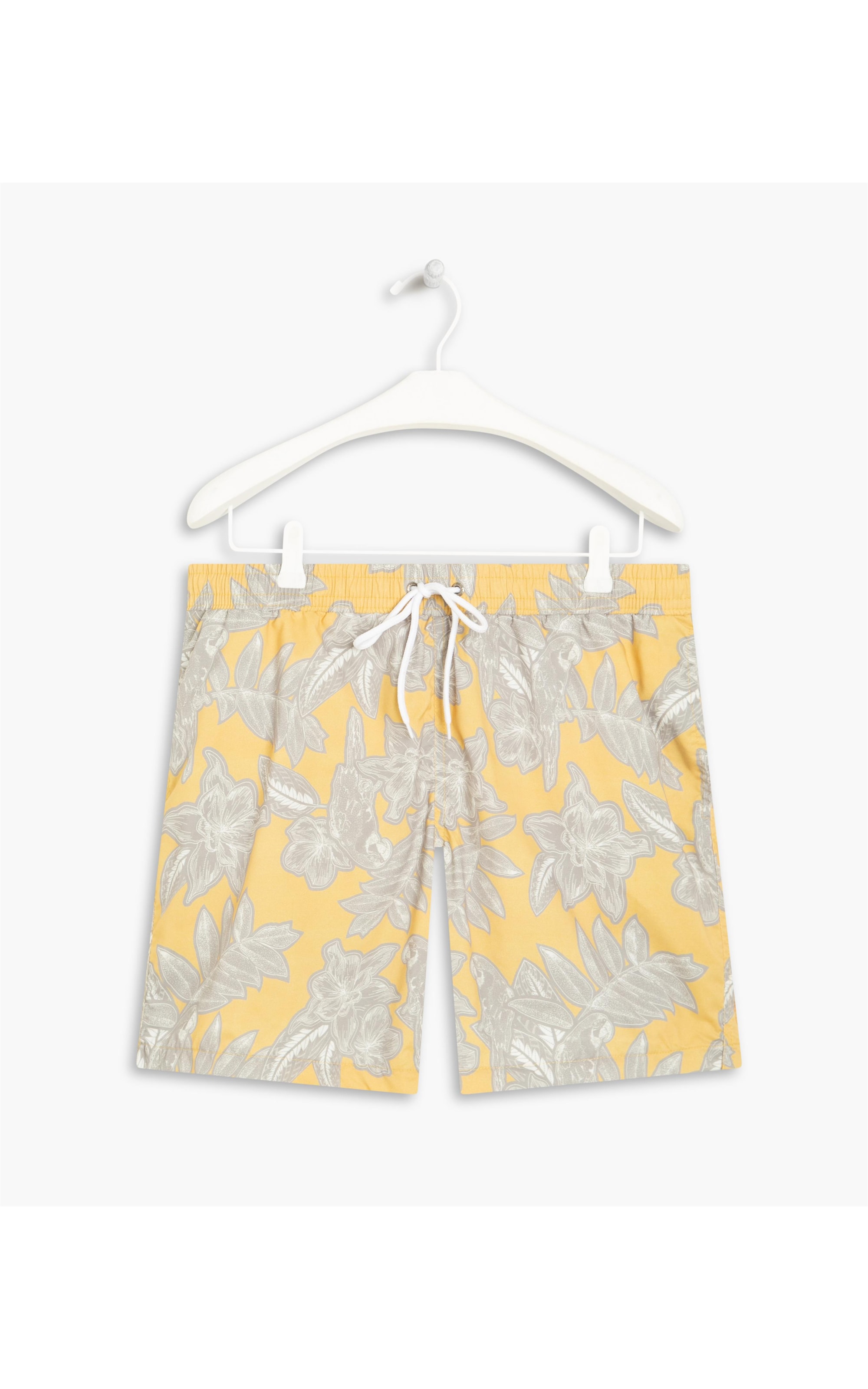 Short Praia Macaw Amarelo
