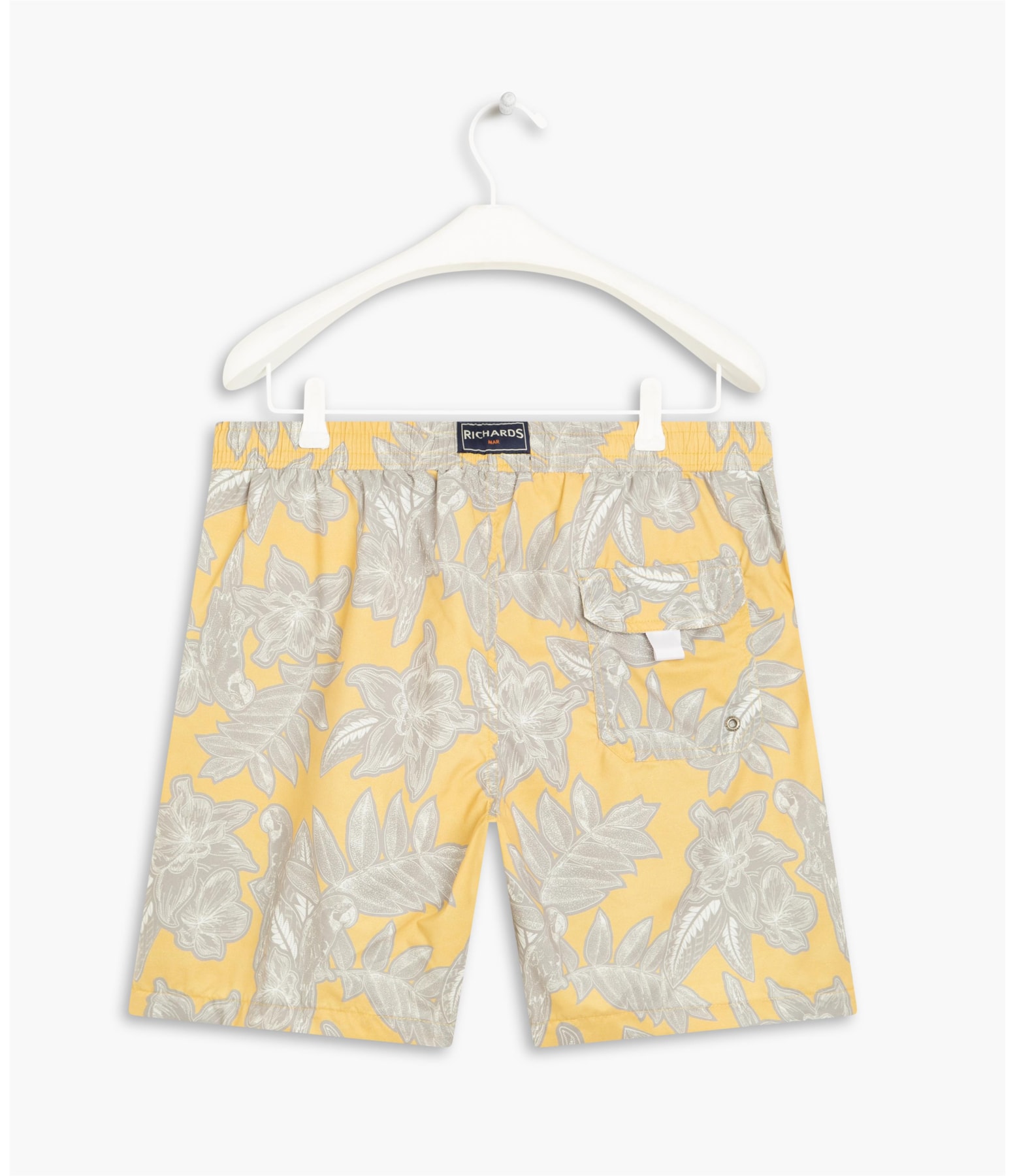 Short Praia Macaw Amarelo