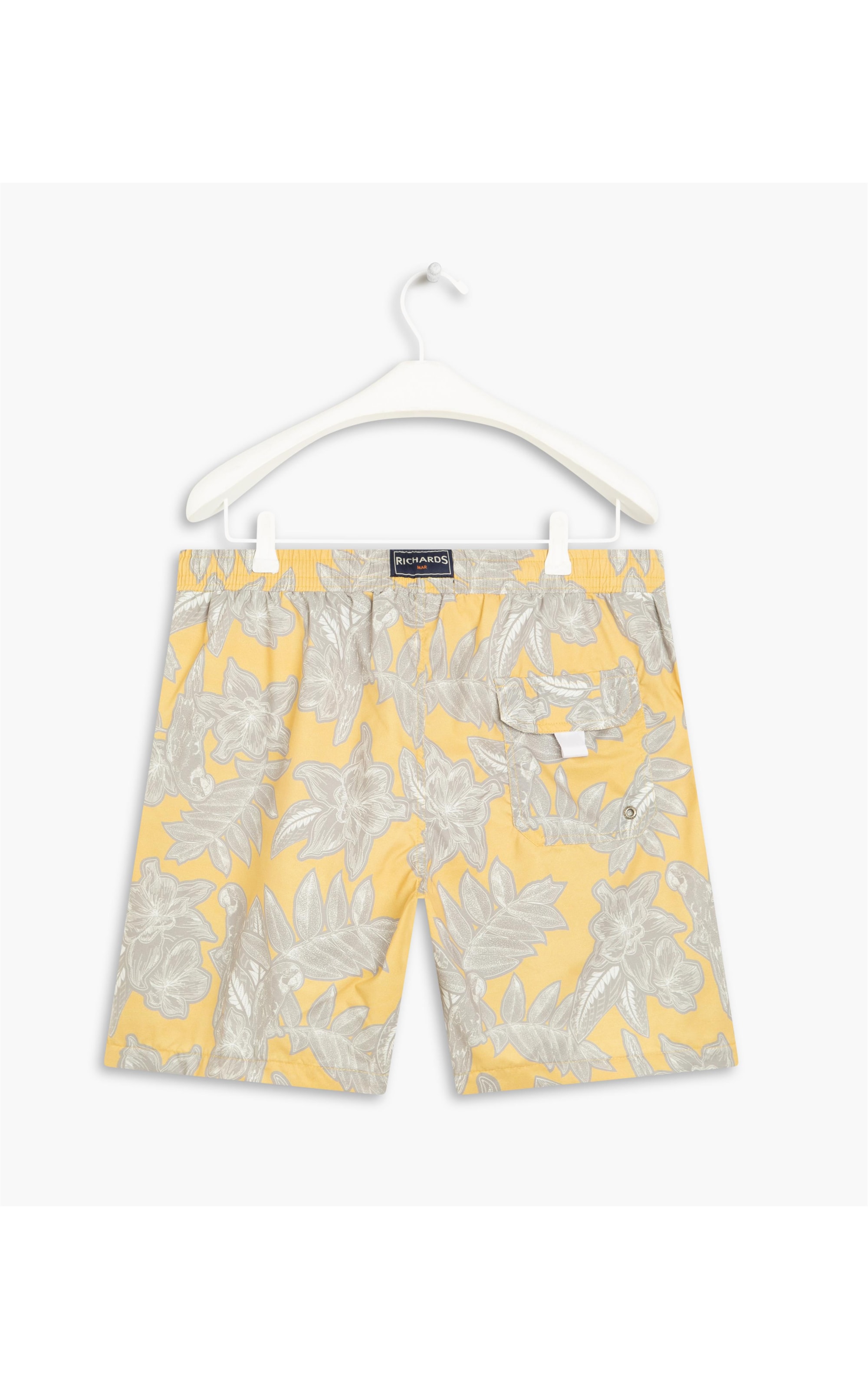 Short Praia Macaw Amarelo
