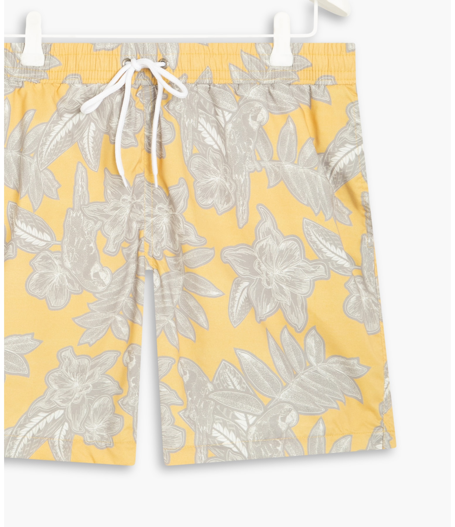 Short Praia Macaw Amarelo