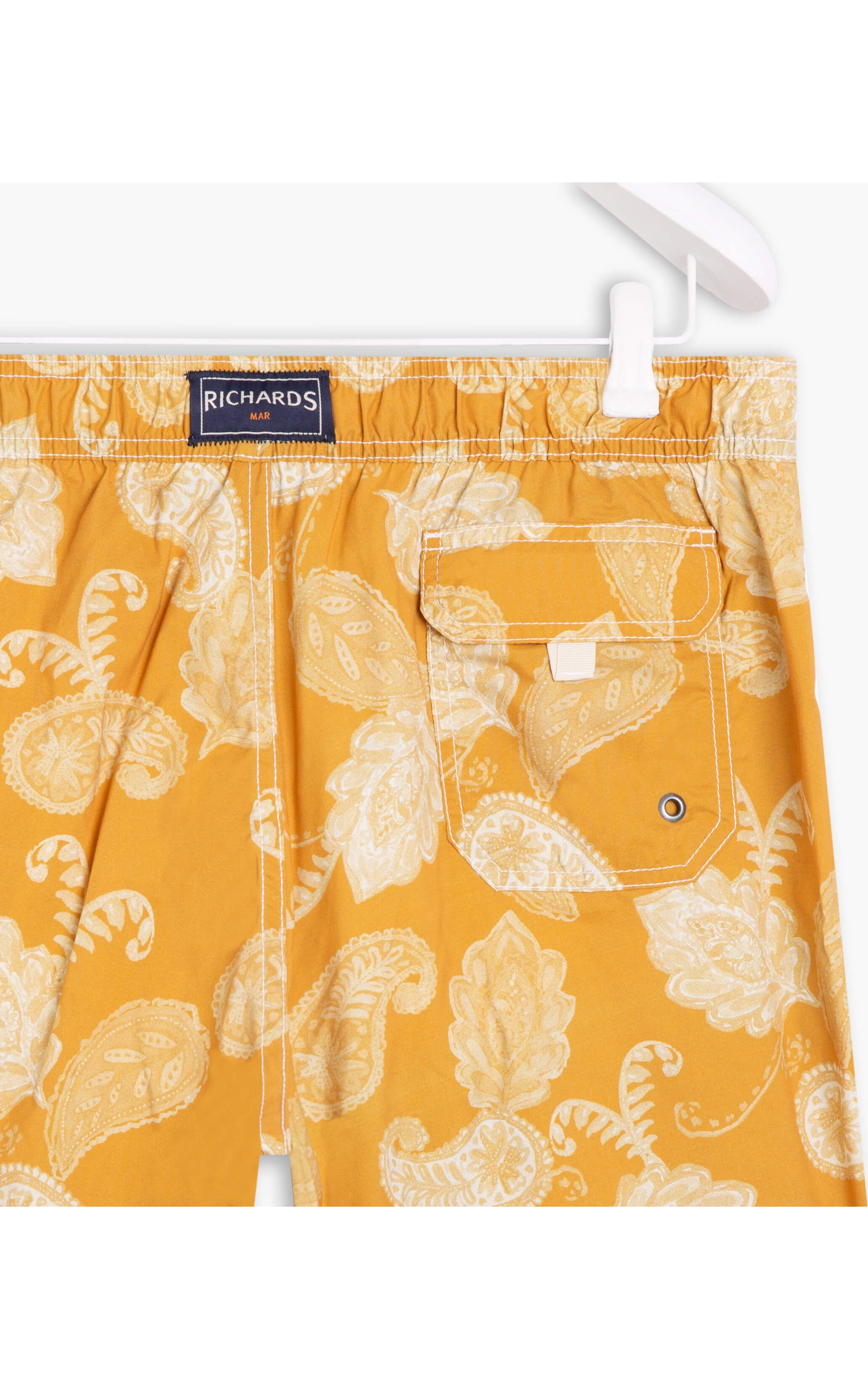 Short Praia Paisley Mostarda
