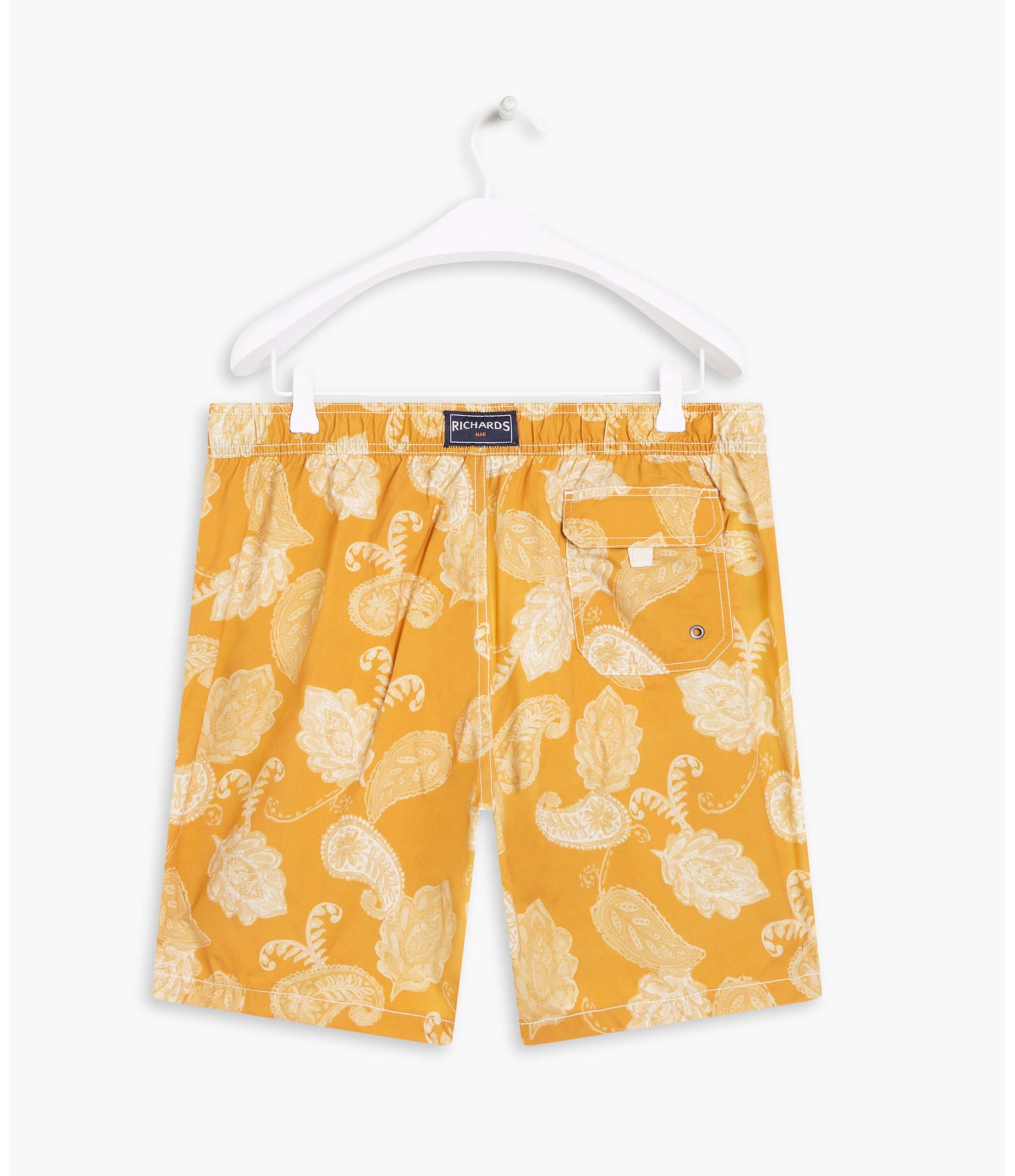 Short Praia Paisley Mostarda