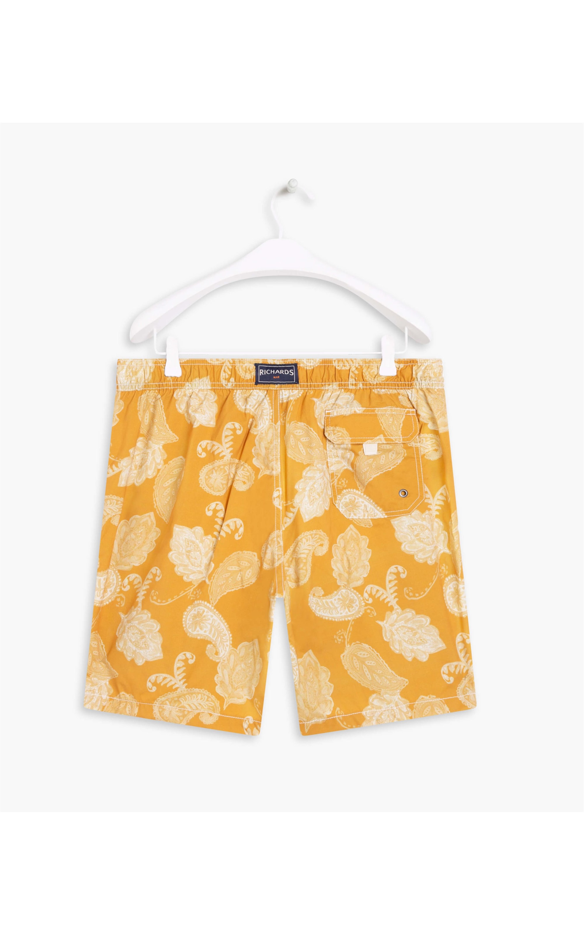 Short Praia Paisley Mostarda