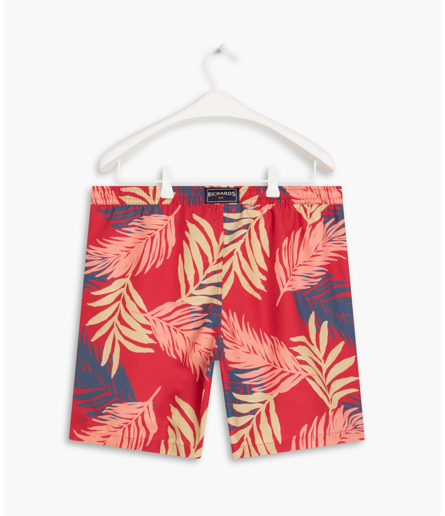 Short Praia Palm Leaves Cereja