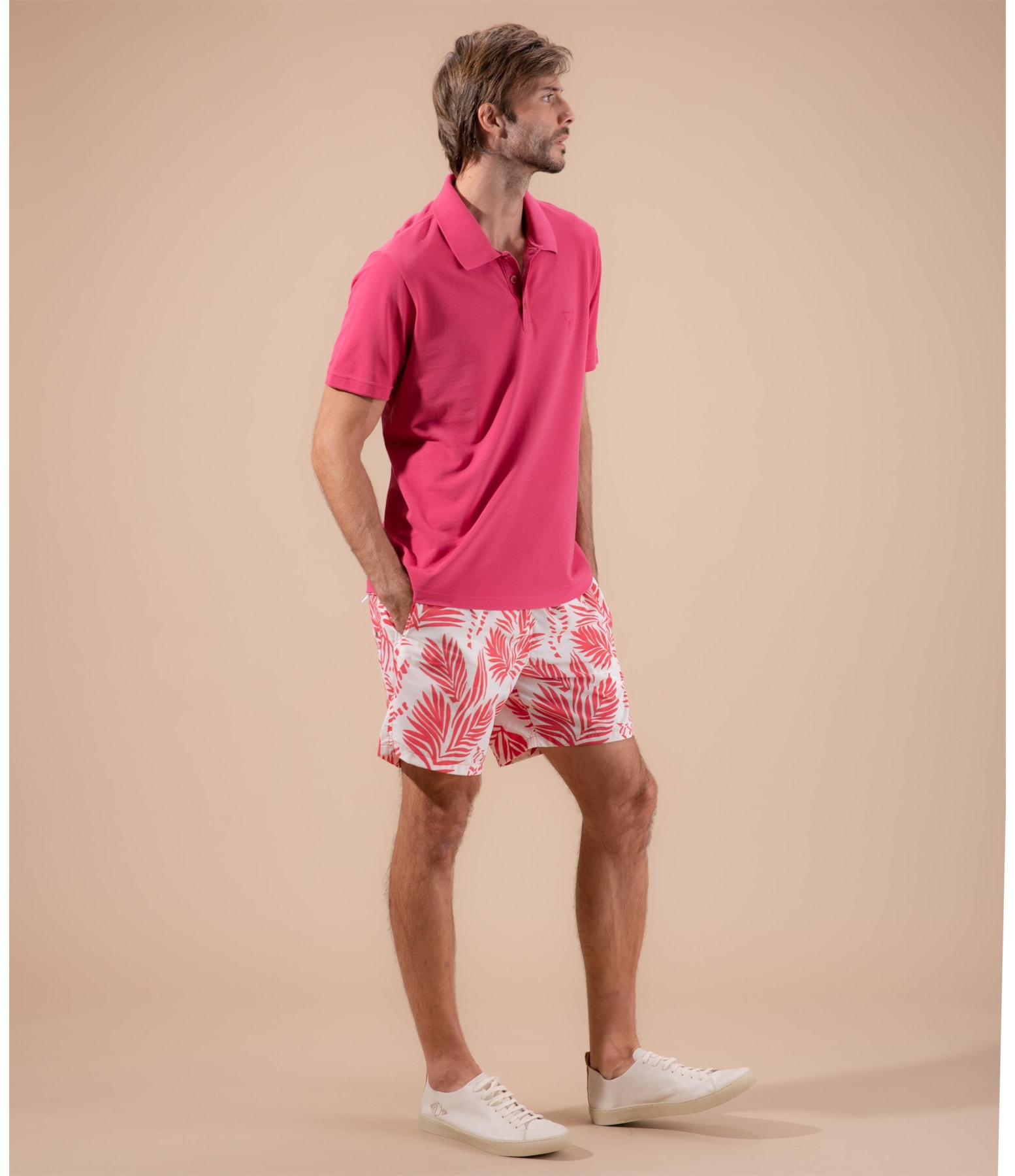 Short Praia Tigre Pink