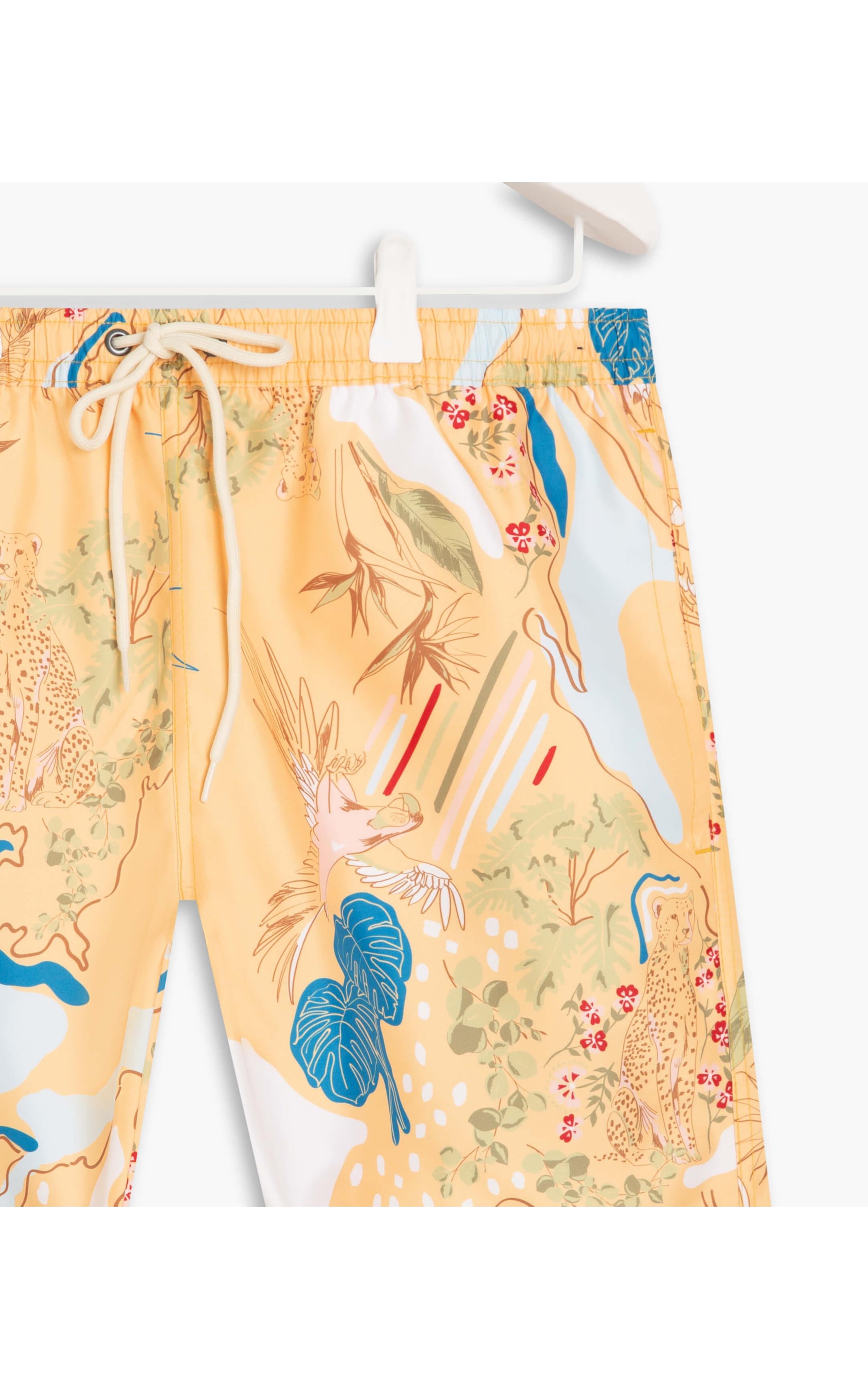 Short Praia Tropical Mapa Amarelo