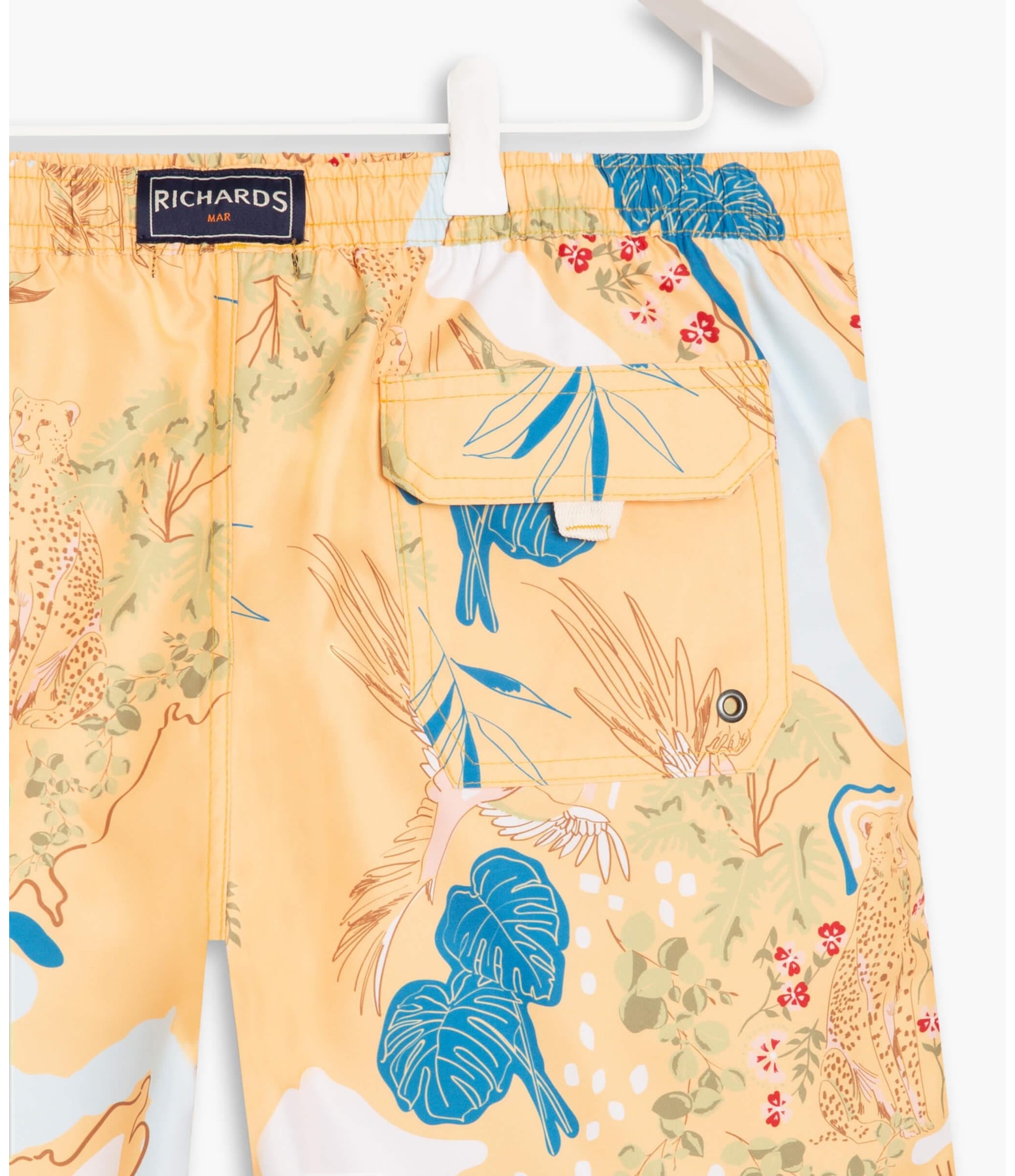 Short Praia Tropical Mapa Amarelo