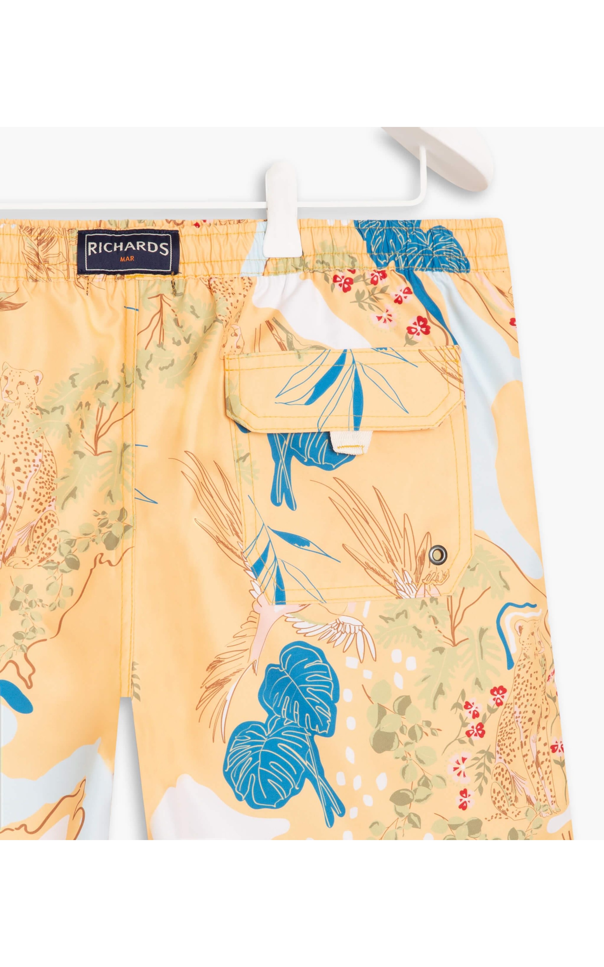 Short Praia Tropical Mapa Amarelo