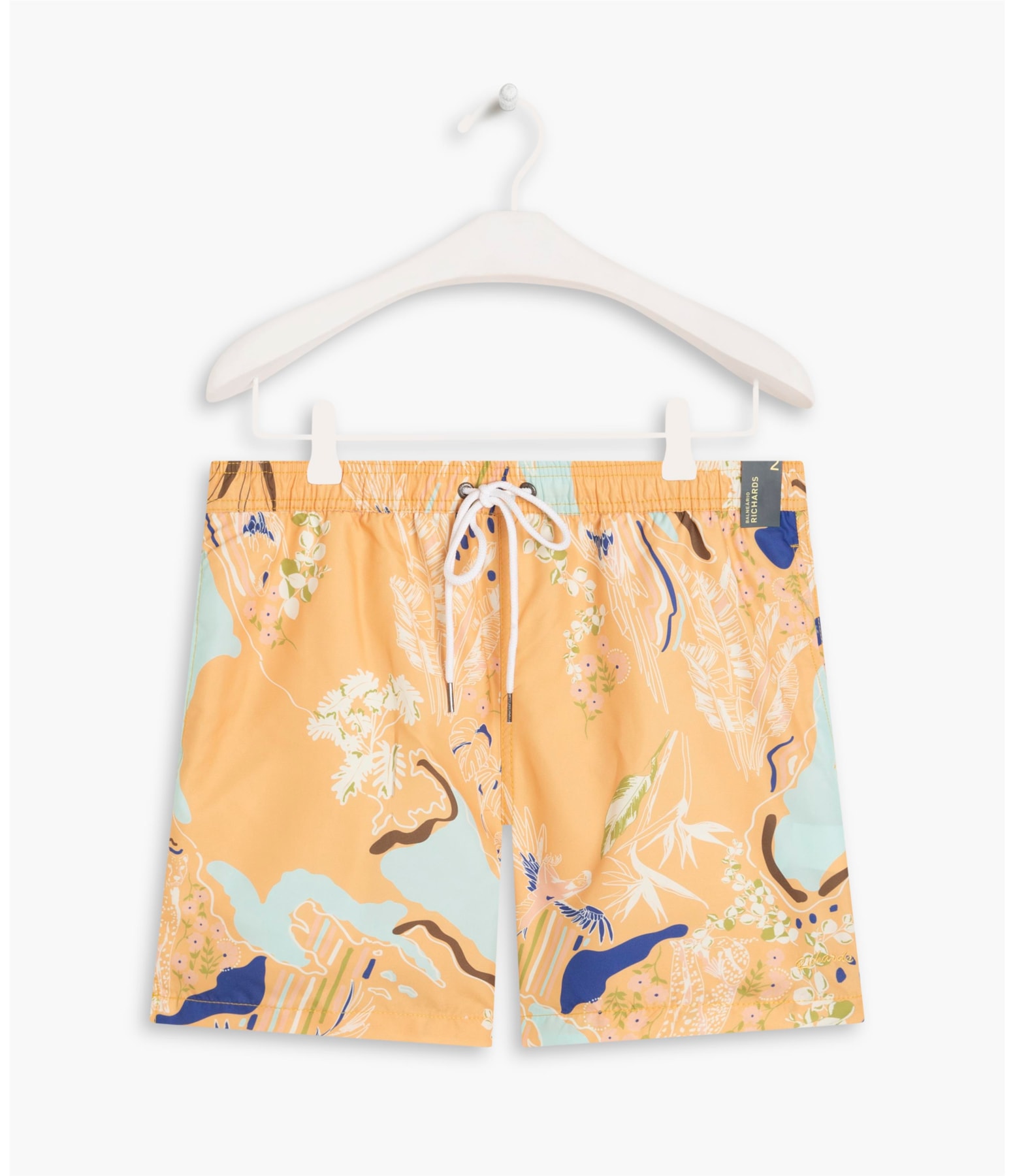 Short Praia Tropical Mapa Amarelo