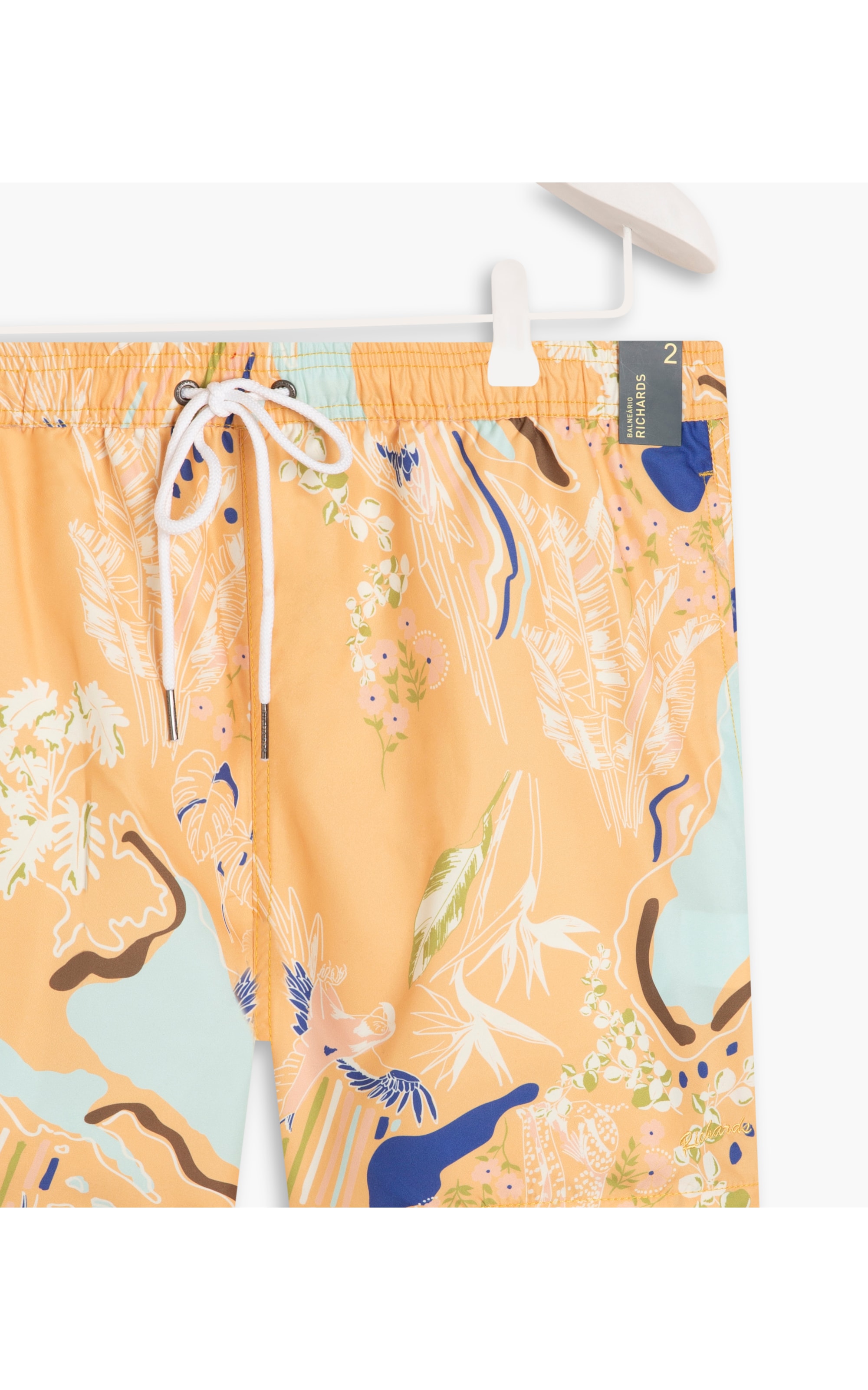 Short Praia Tropical Mapa Amarelo
