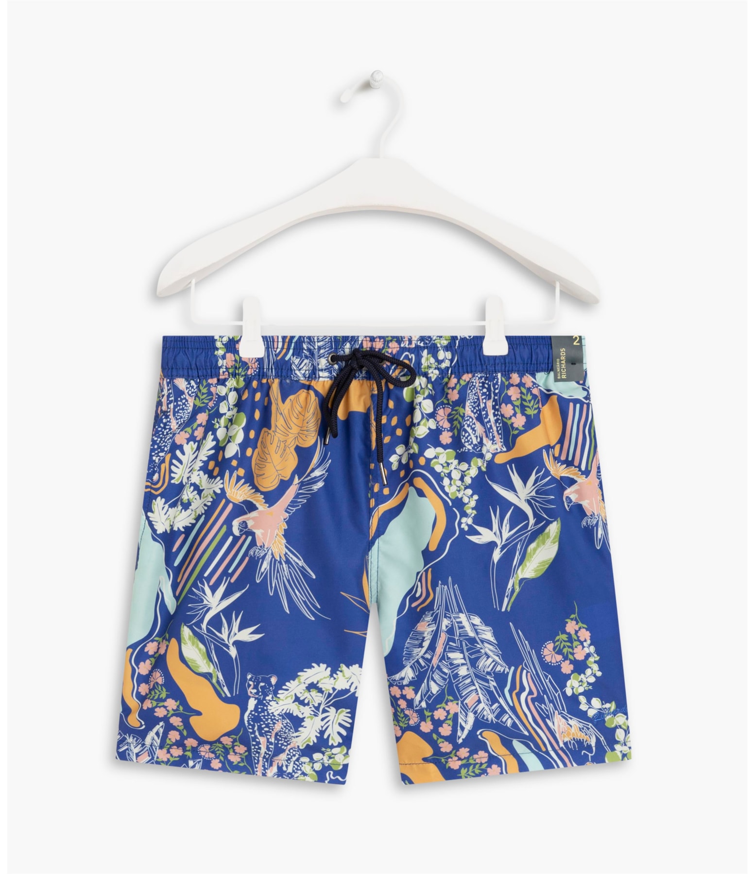 Short Praia Tropical Mapa Azul Bic