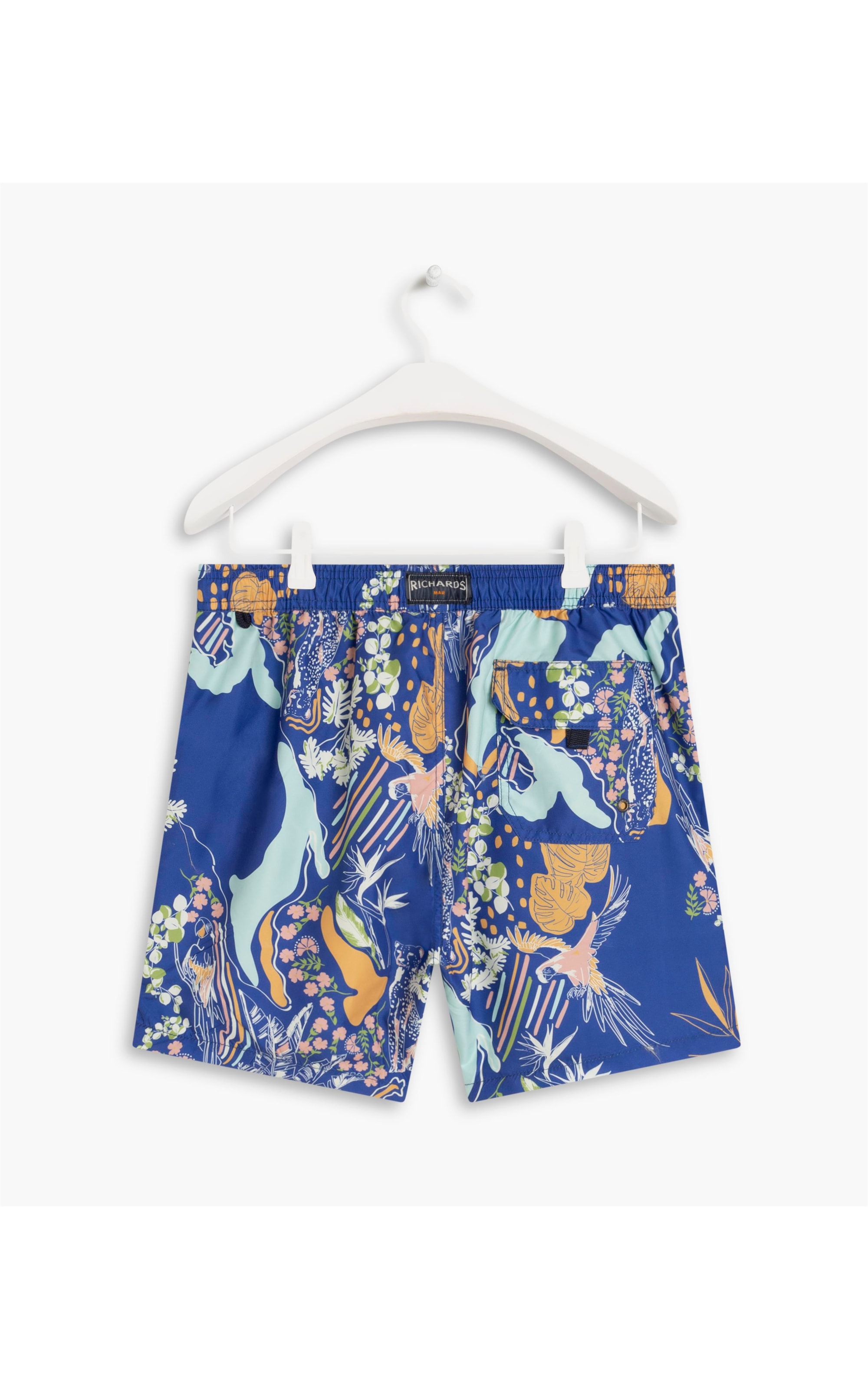 Short Praia Tropical Mapa Azul Bic