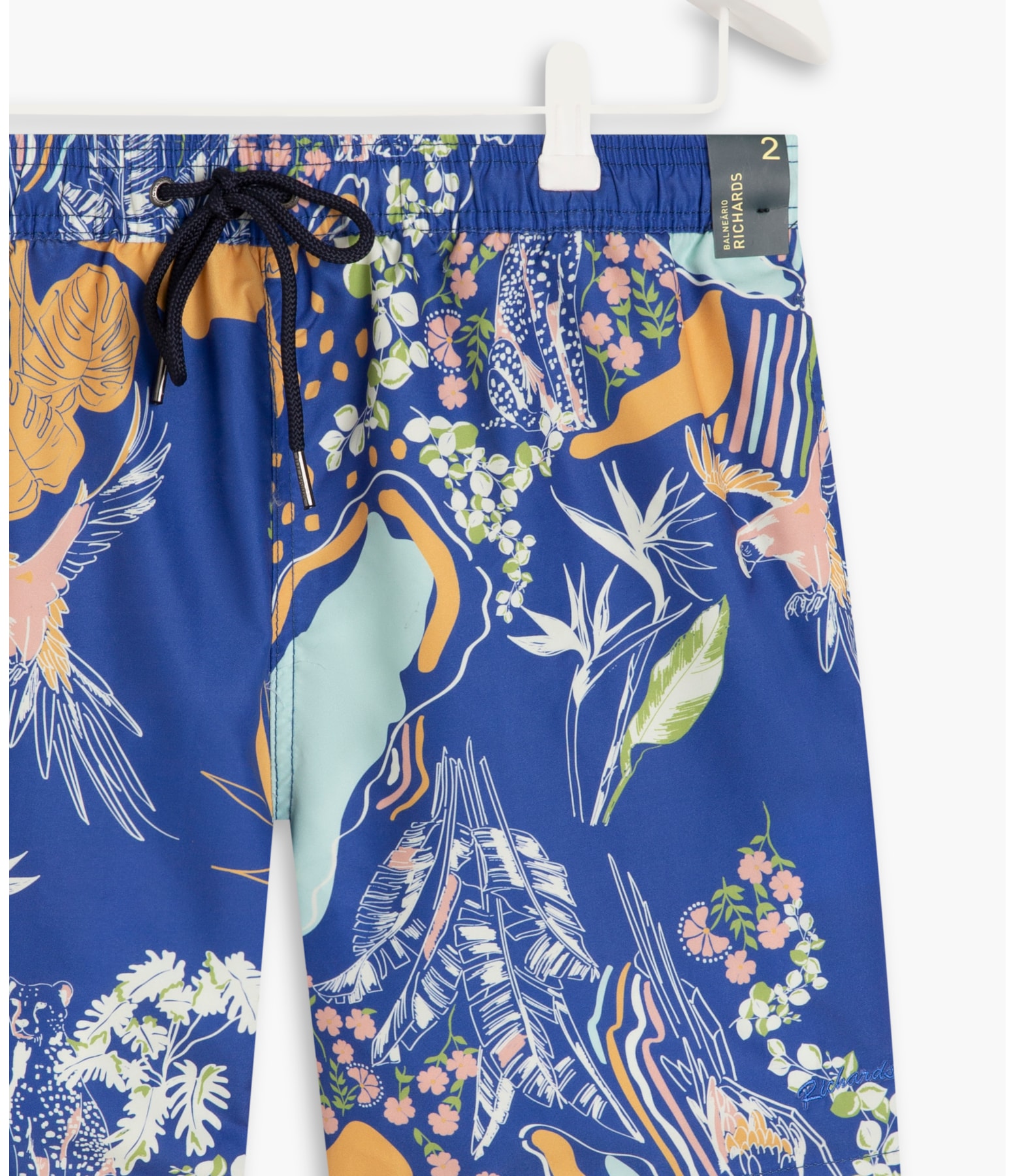 Short Praia Tropical Mapa Azul Bic