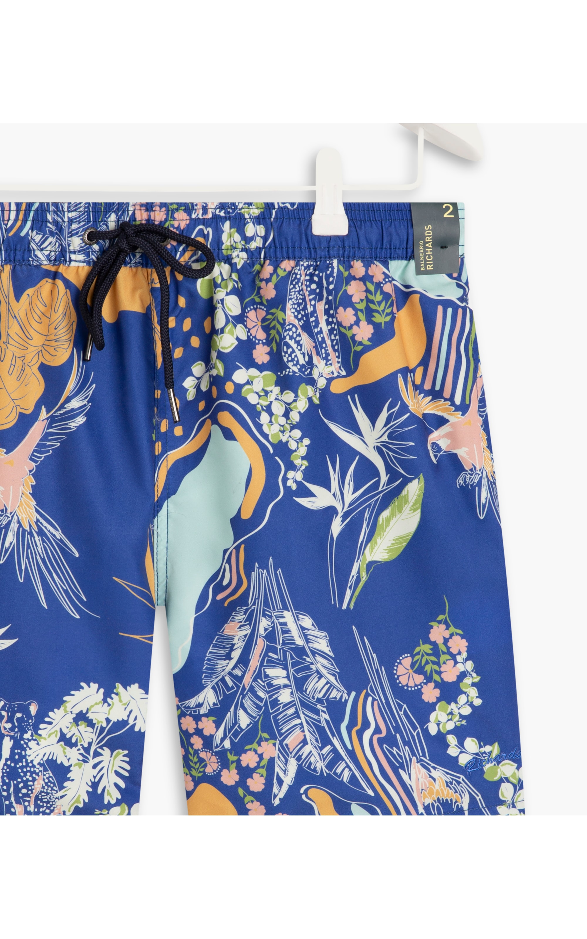 Short Praia Tropical Mapa Azul Bic