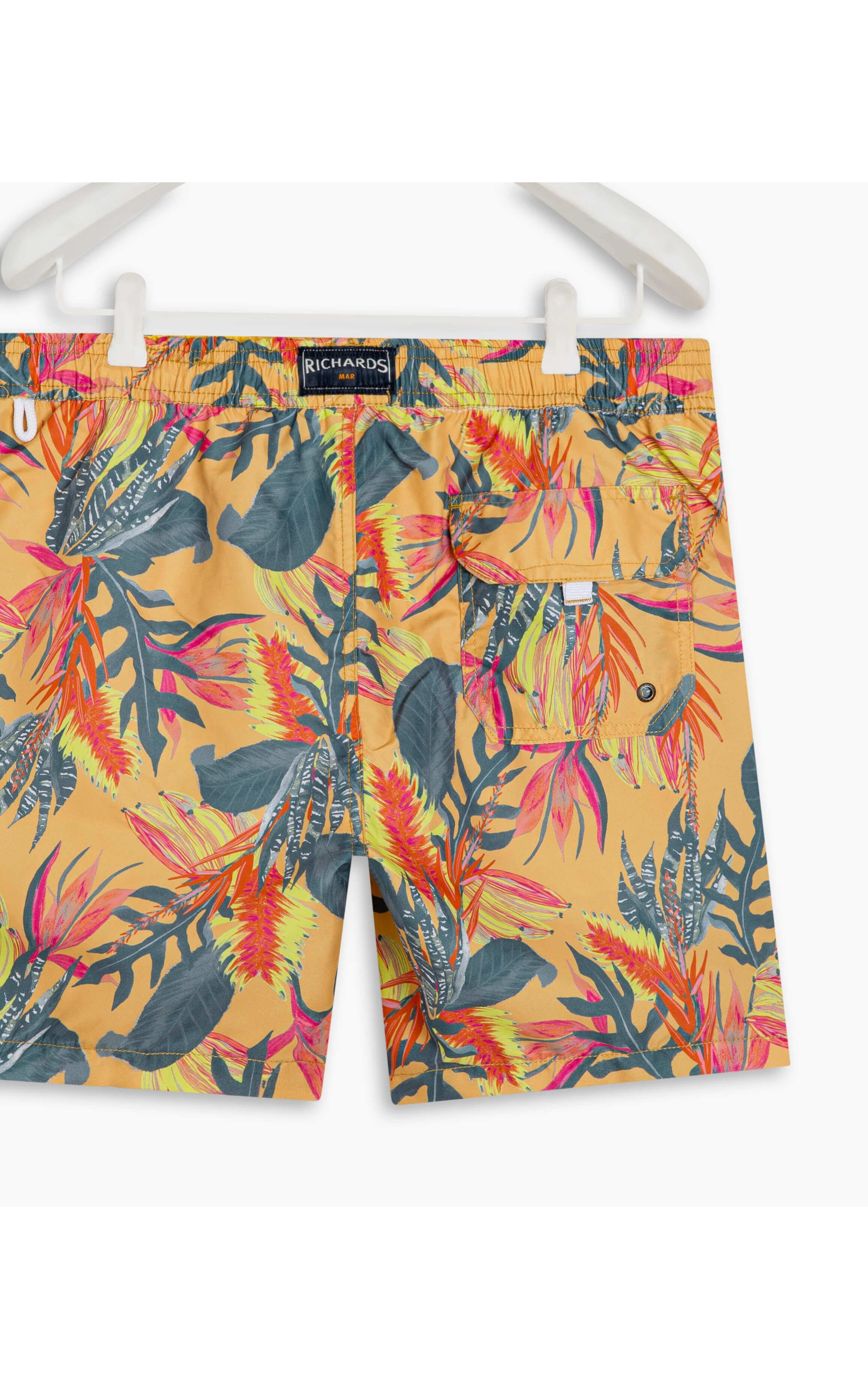 Short Praia Trópicos Amarelo