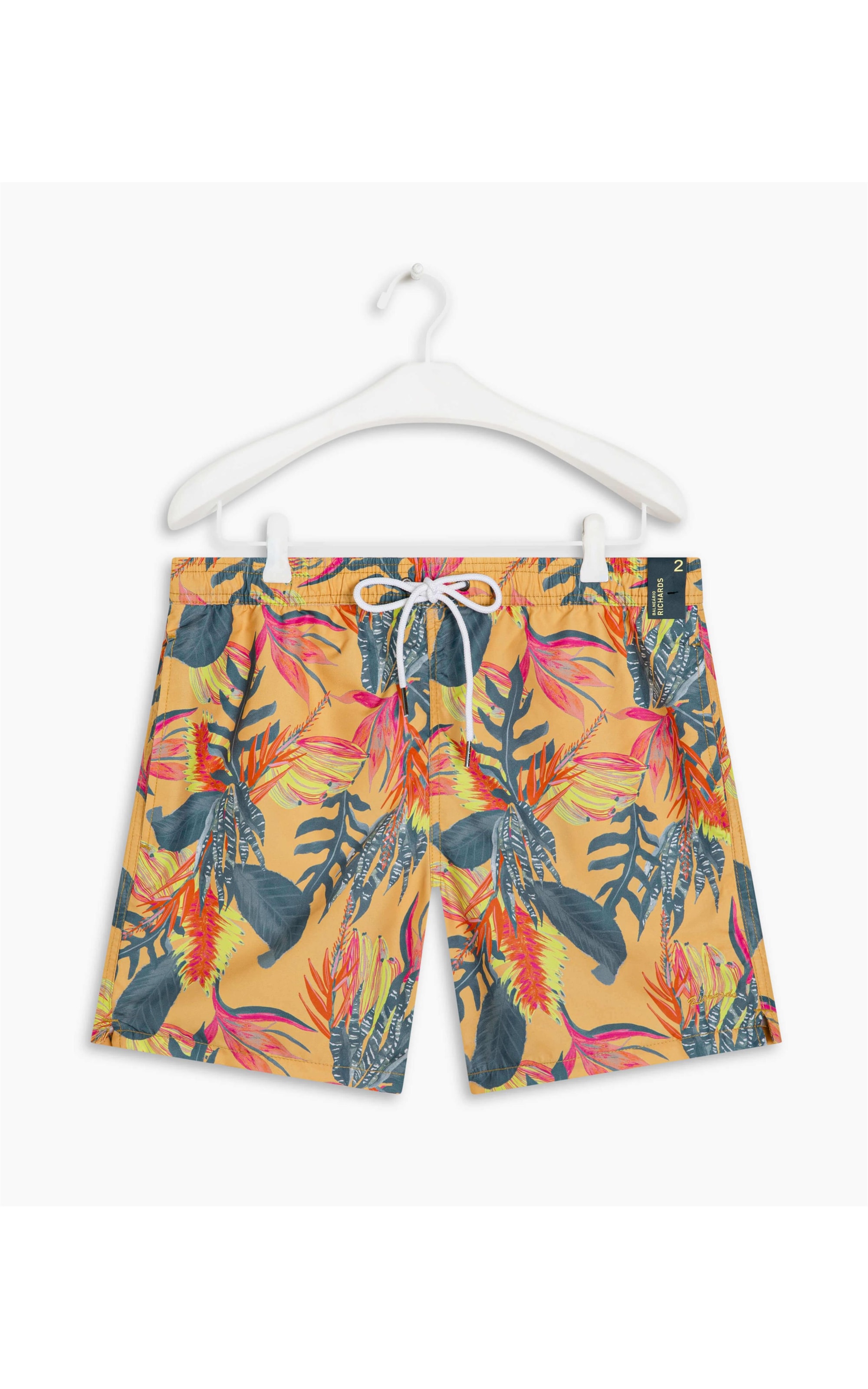 Short Praia Trópicos Amarelo
