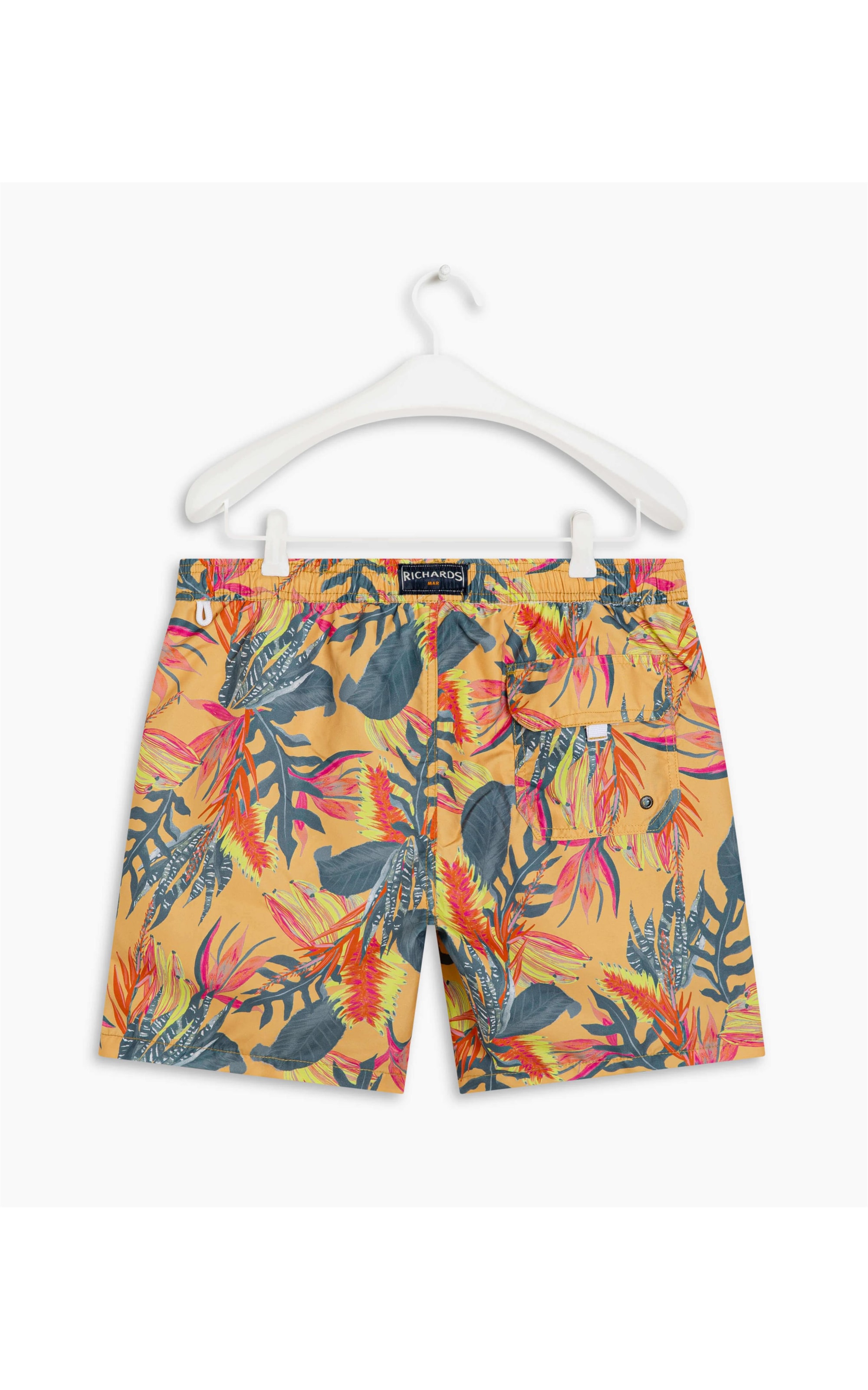 Short Praia Trópicos Amarelo