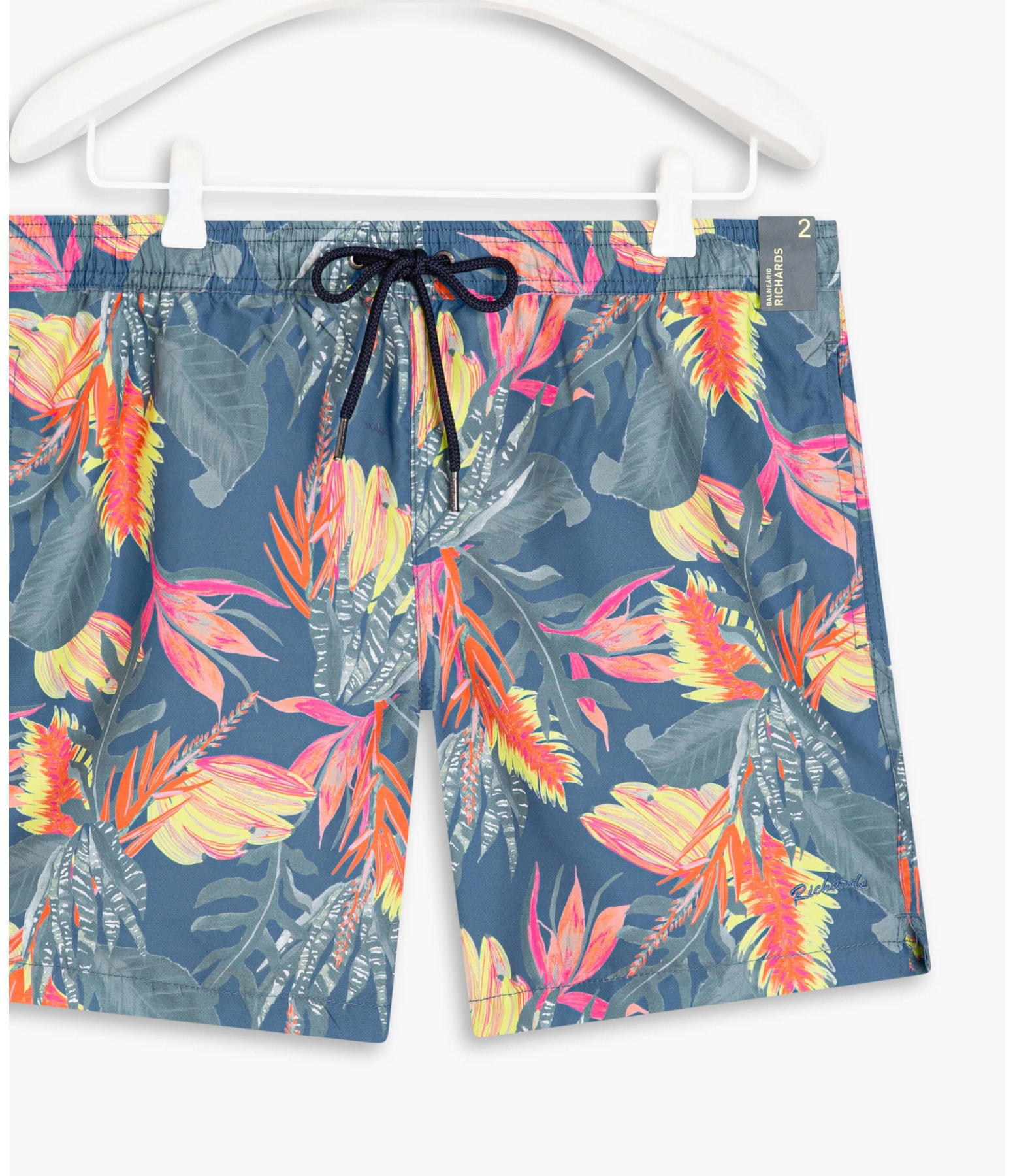 Short Praia Trópicos Turquesa