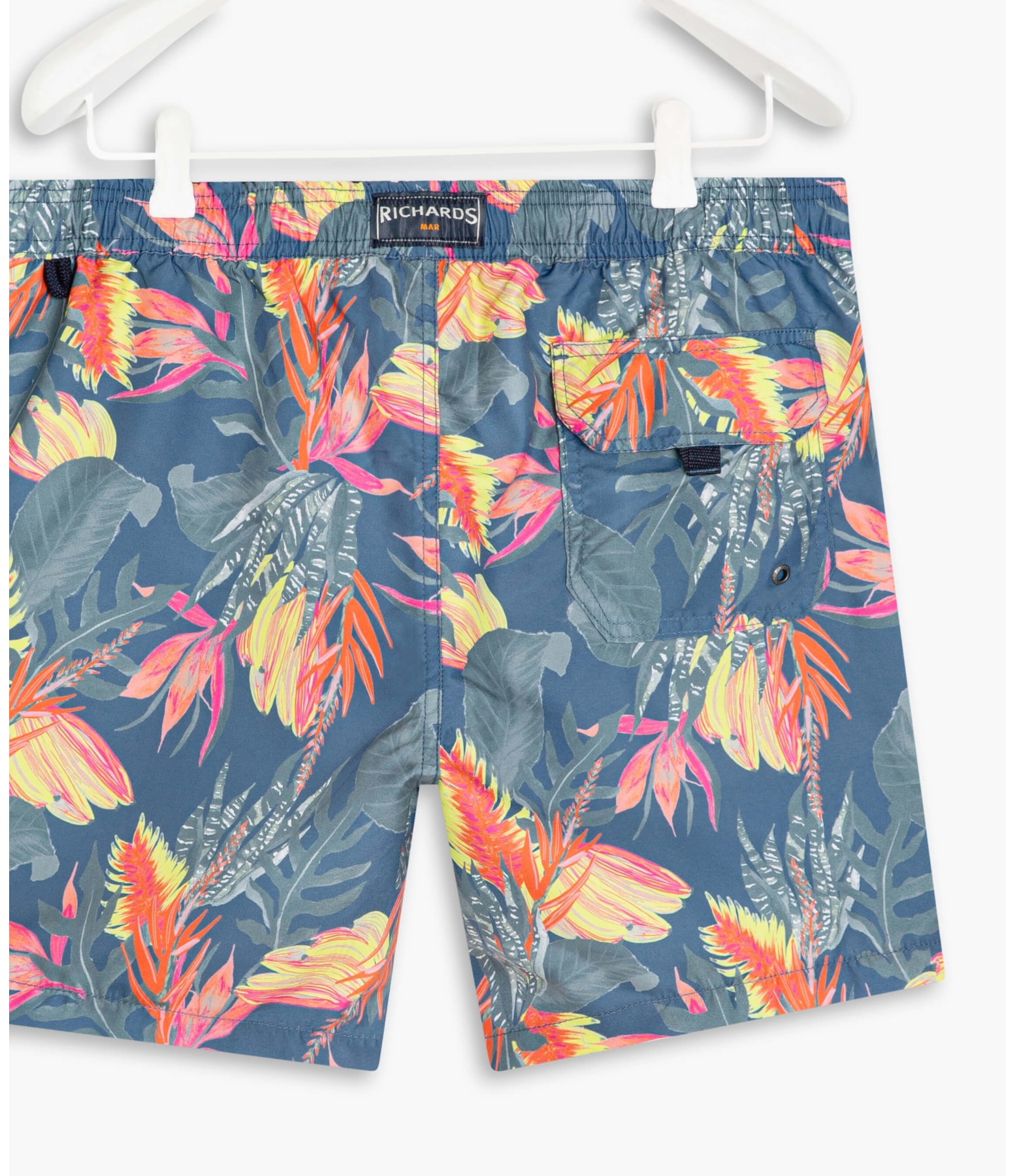 Short Praia Trópicos Turquesa