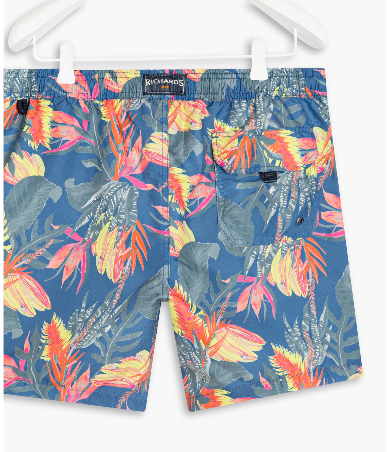Short Praia Trópicos Turquesa