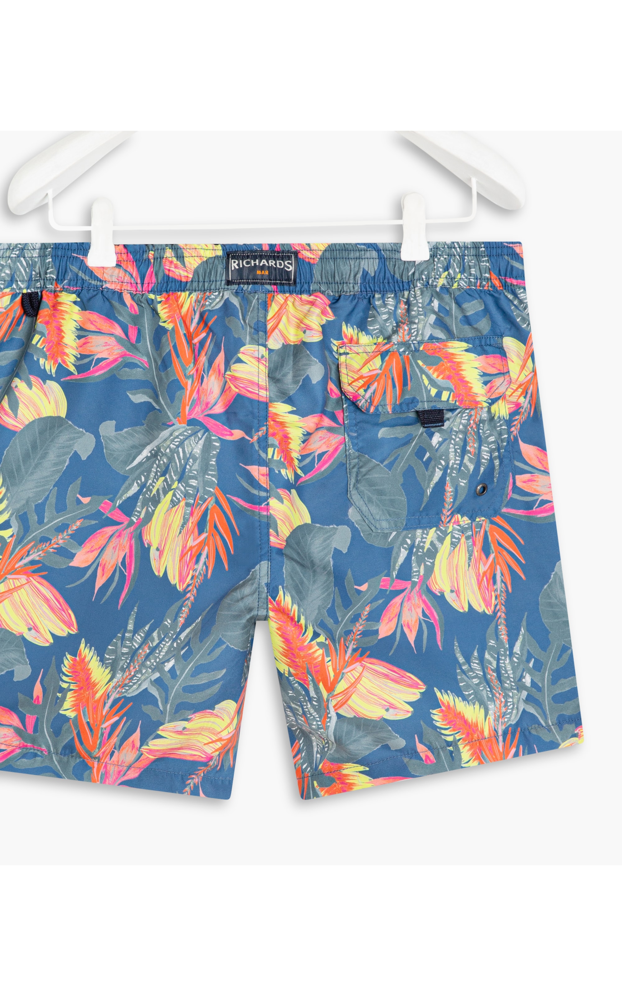 Short Praia Trópicos Turquesa