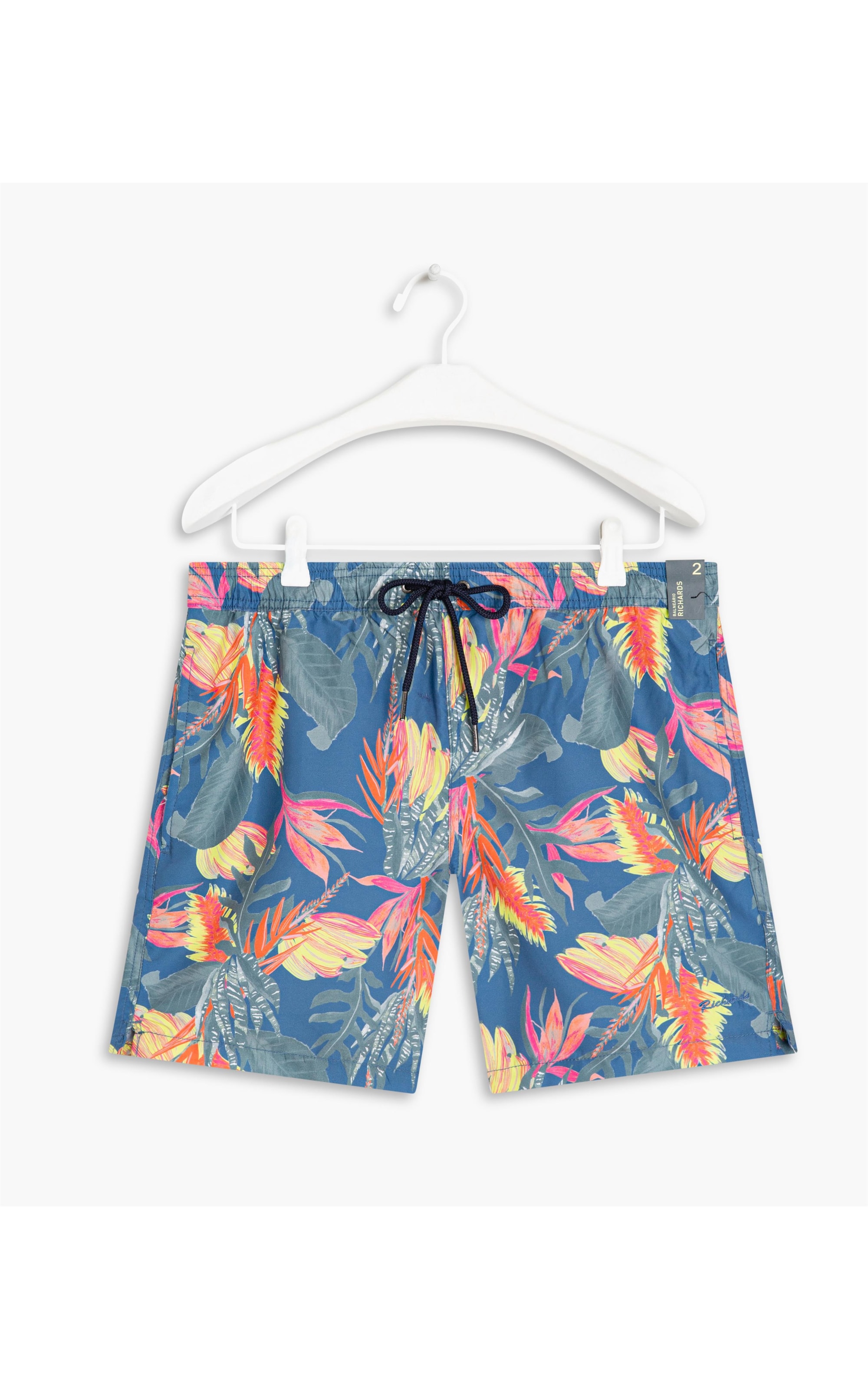 Short Praia Trópicos Turquesa